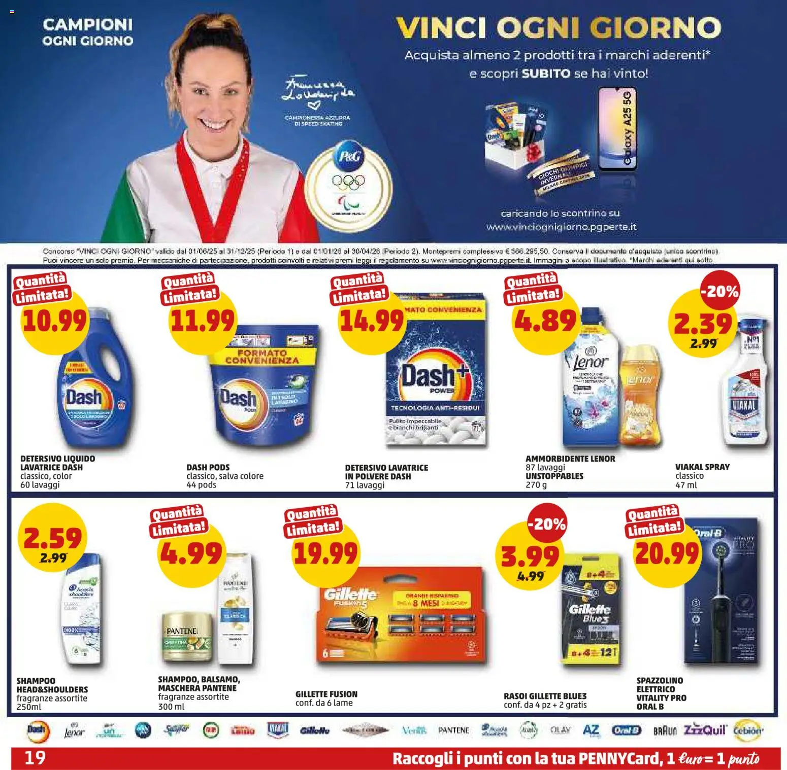 Volantino PENNY del 15.12.2025 | Pagina: 19 | Prodotti: Shampoo, Maschera, Spazzolino, Ammorbidente