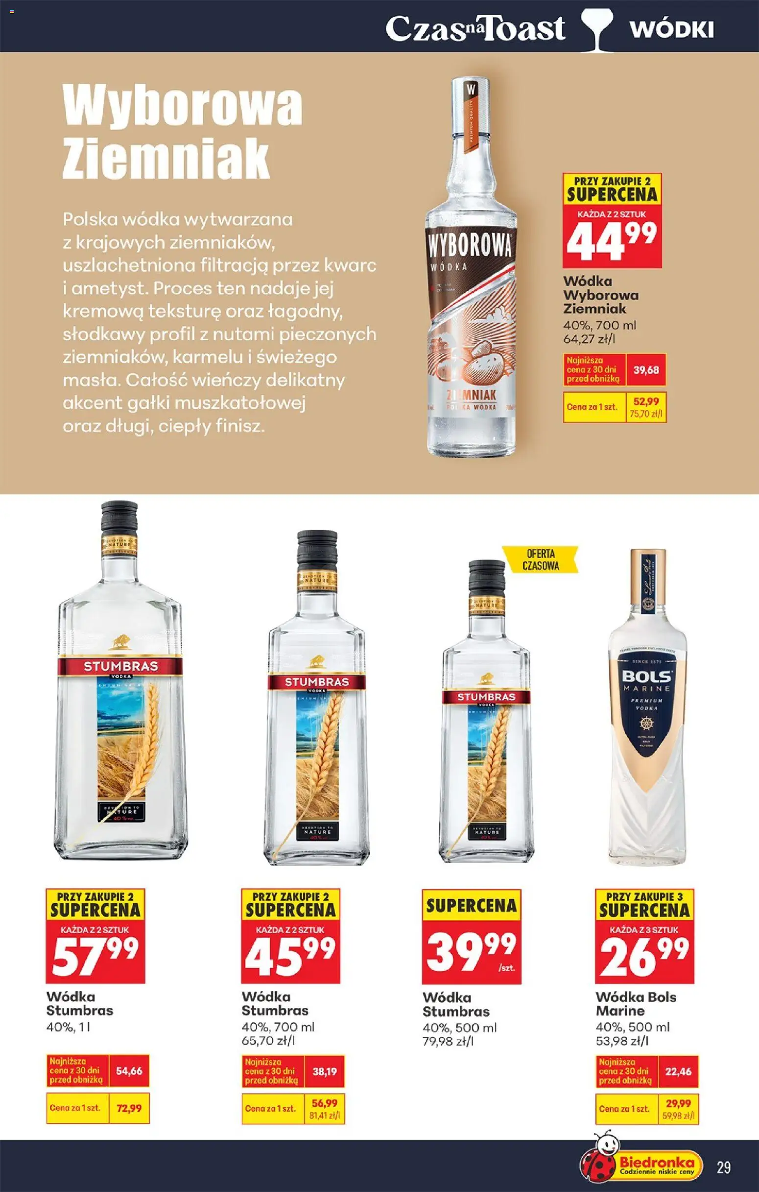 Biedronka Polsko leták - Czas na toast od 23.03.2026 | Strana: 31 | Produkty: Vodka