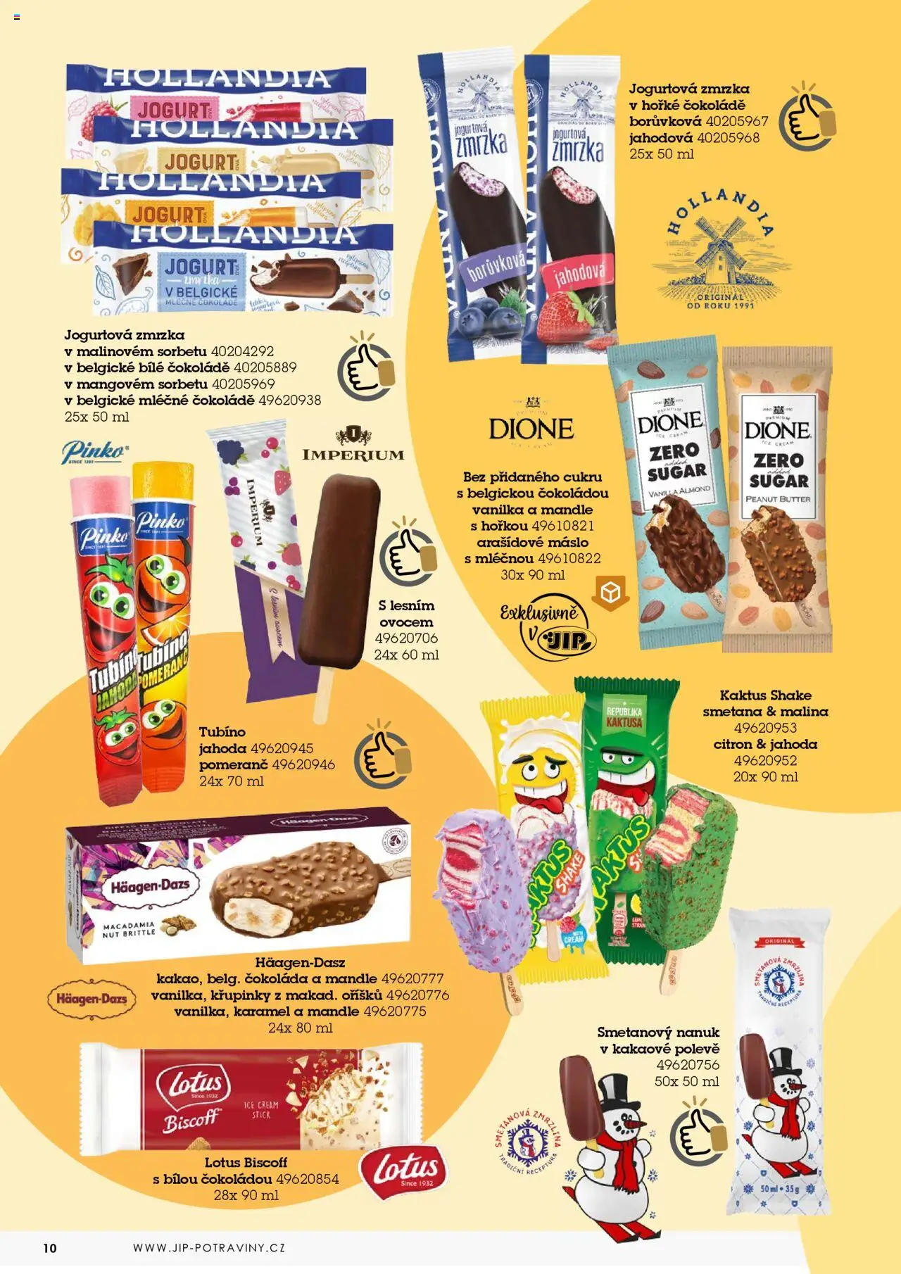 Jip katalog zmrzliny 2024/25 od 30.12.2024 | Strana: 10 | Produkty: Smetana, Lotus Biscoff, Hollandia, Lotus