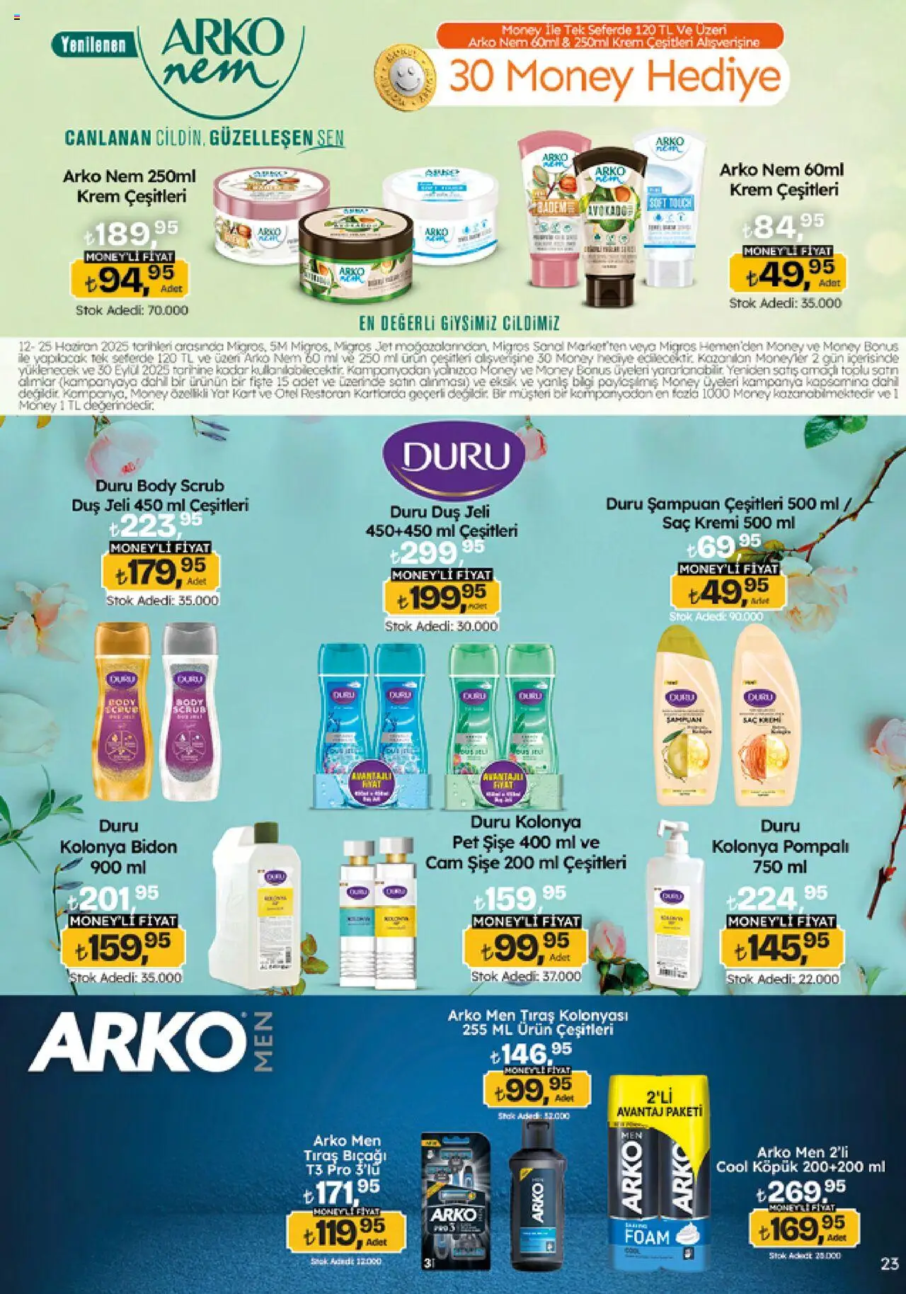 Migros Katalog - 5M Migroskop Dijital - 12.06.2025 tarihinden itibaren geçerlidir | Sayfa: 23 | Ürünler: Şampuan, Saç Kremi, Duş jeli, Badem