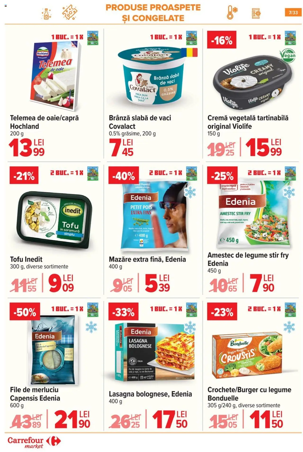 Noul catalog Carrefour – valabil de la 01.10.2025 | Pagină: 8 | Produse: Mazăre, Lasagna, Cremă, Legume