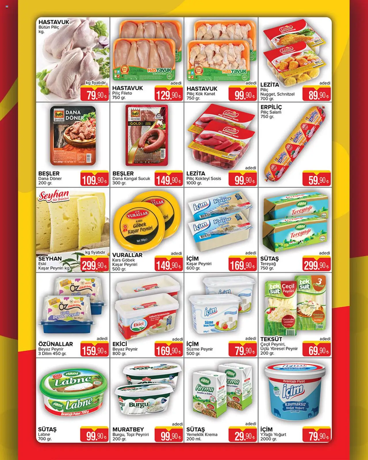 Seyhanlar Market Katalog - 10.10.2025 tarihinden itibaren geçerlidir | Sayfa: 2 | Ürünler: Süt, Peynir, Yoğurt, Sucuk