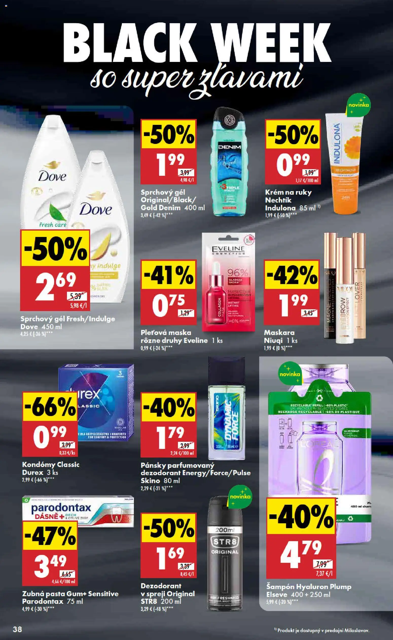 Nové Biedronka akcie – leták je platný od 27.11.2025 | Strana: 38 | Produkty: Šampón, Sprchový gél, Zubná pasta, Krém