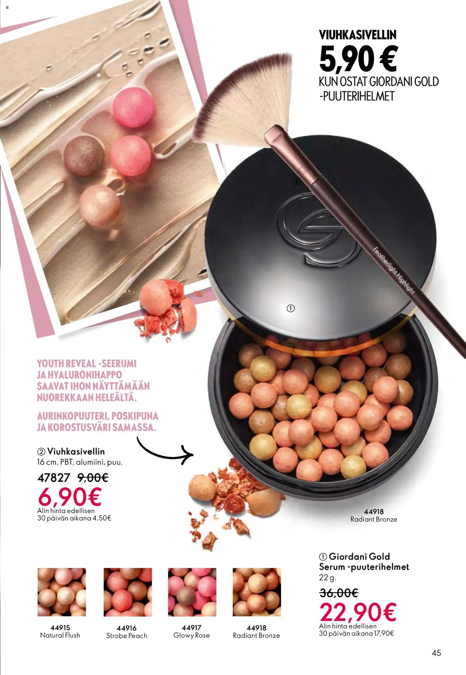 Oriflame - Esite 01 – voimassa 31.12.2025 alkaen | Sivu: 45 | Tuotteet: Poskipuna, Seerumi