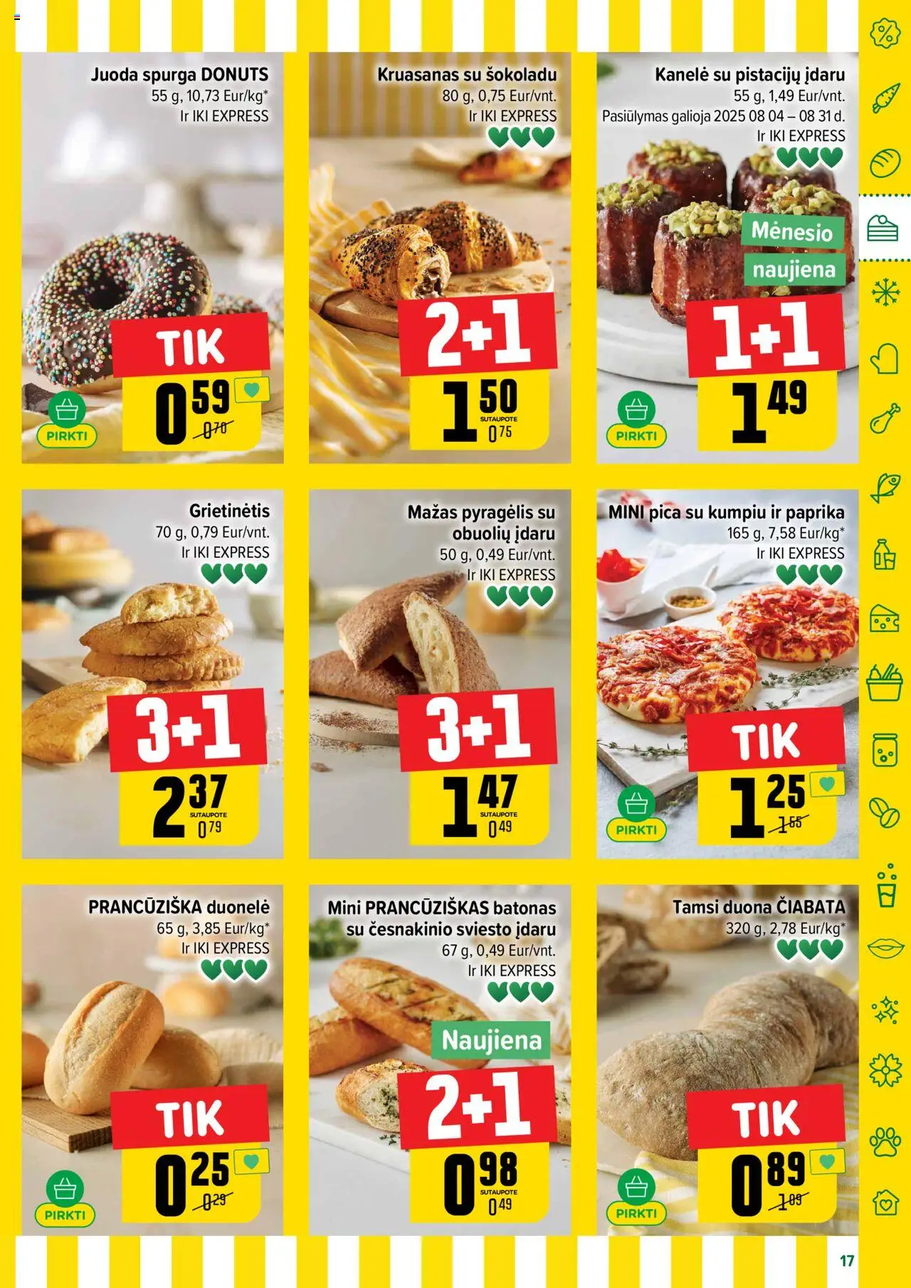 IKI leidinys│galioja nuo 18.08.2025 | Puslapis: 17 | Prekių: Paprika, Batonas, Duona, Pica