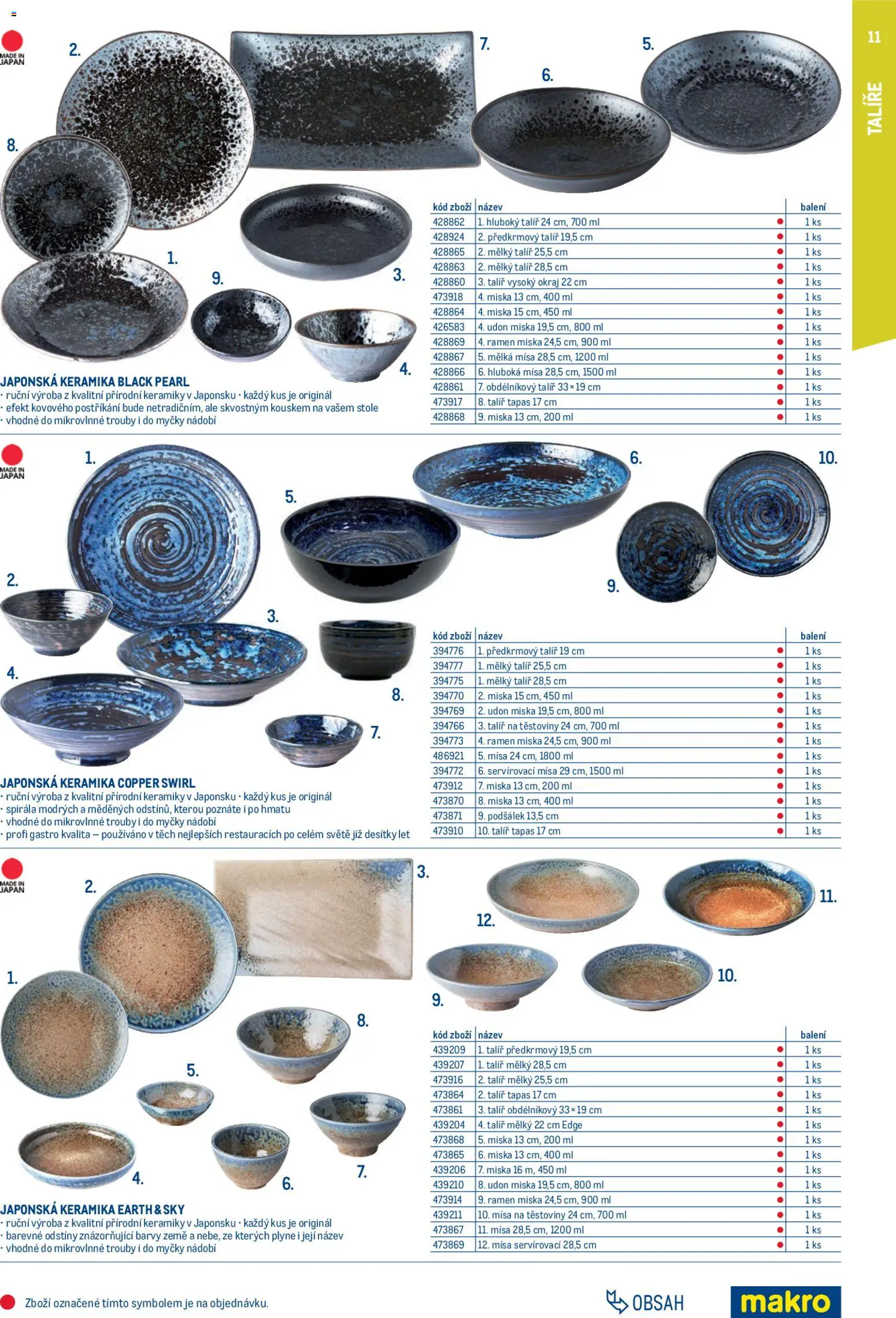 Makro leták - Gastro vybavení a zařízení od 01.02.2026 | Strana: 11 | Produkty: Tapas, Nádobí, Těstoviny, Barvy