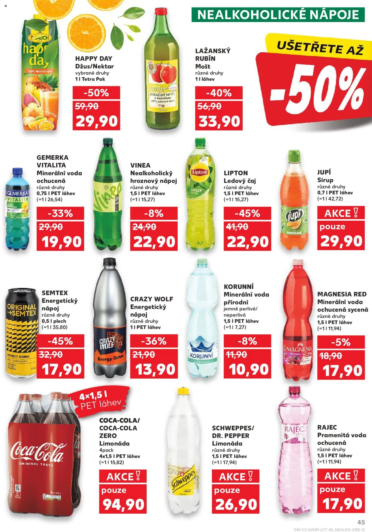 Kaufland leták - Plzeň Bory od 25.02.2026 | Strana: 45 | Produkty: Crazy Wolf, Čaj, Sirup, Ledový čaj