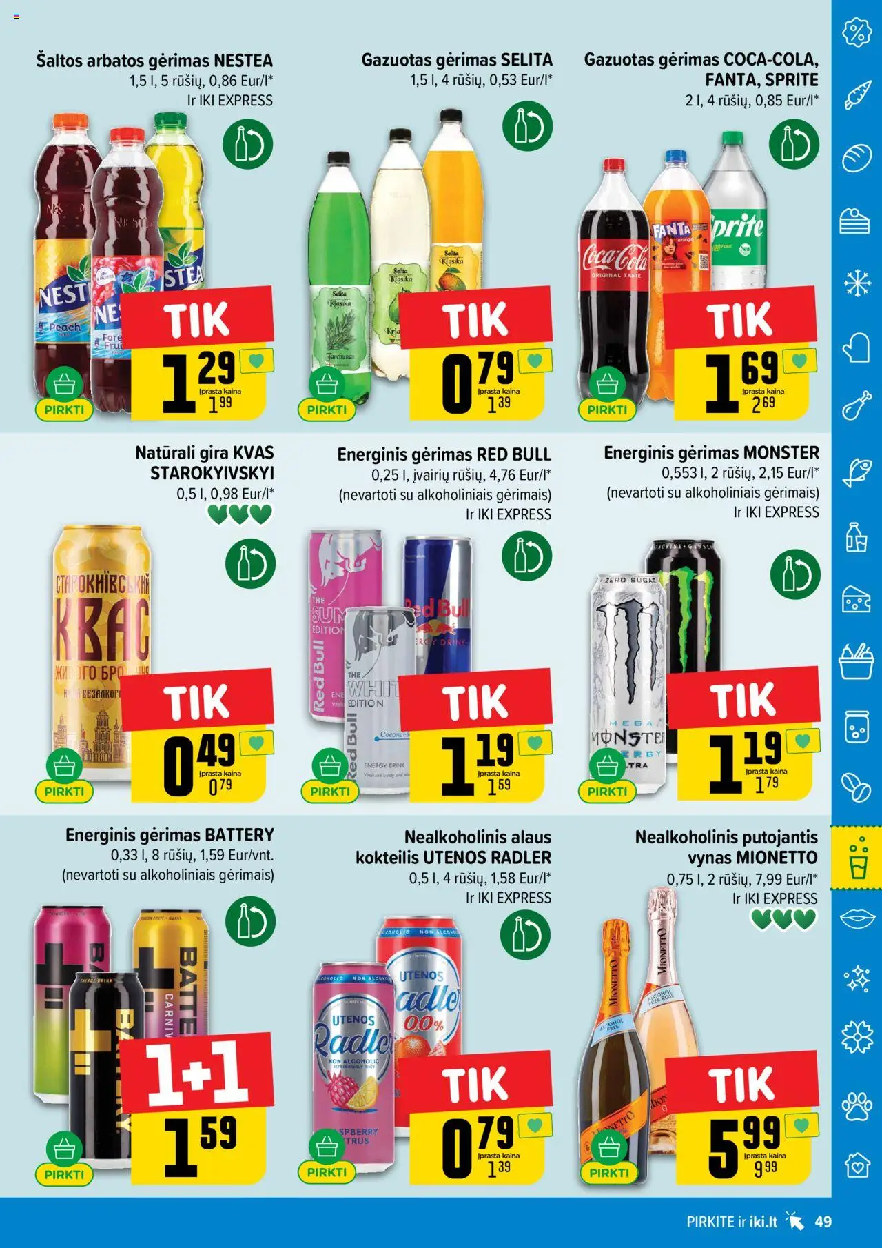 IKI - Leidinys│galioja nuo 04.08.2025 | Puslapis: 49 | Prekių: Energinis gėrimas, Vynas