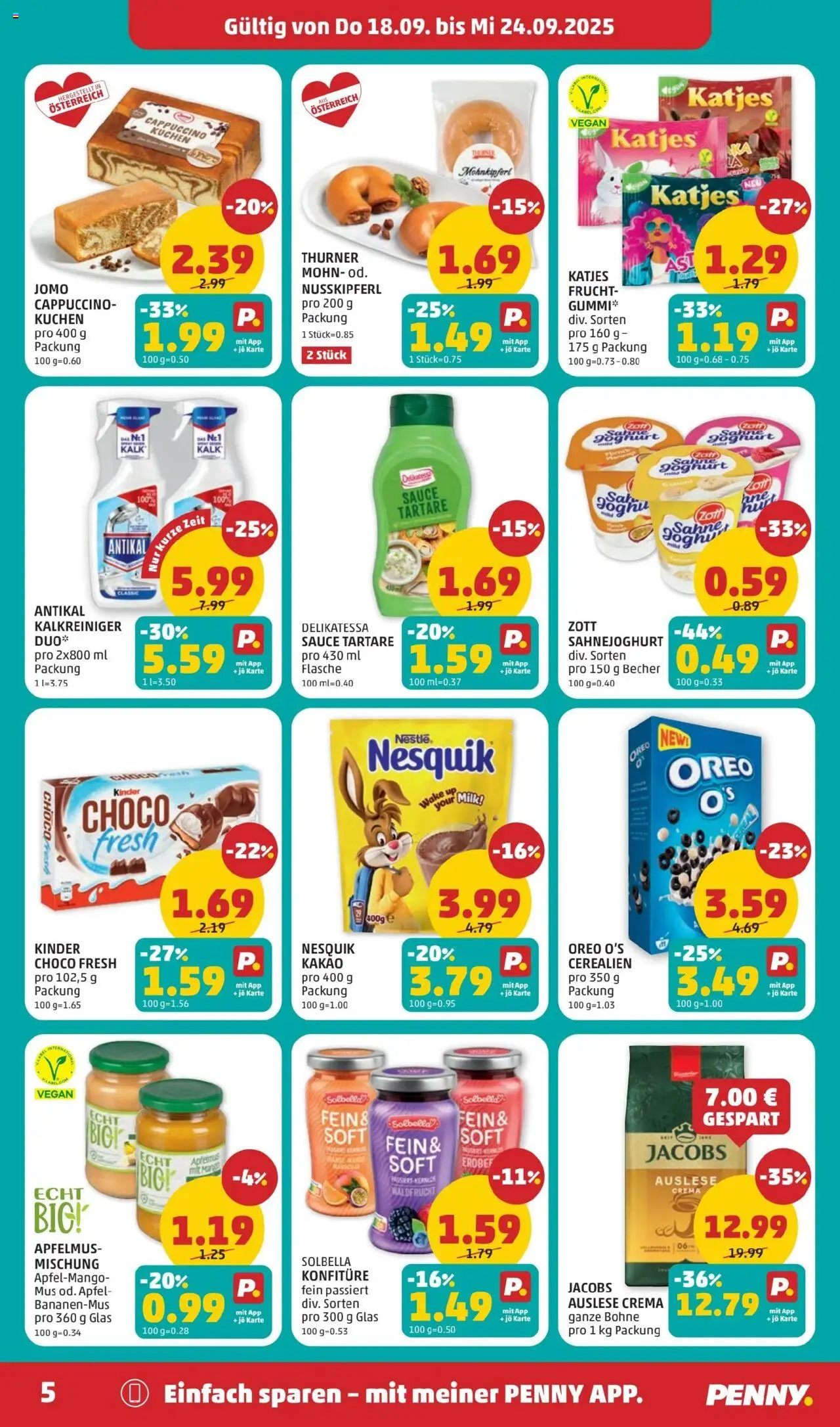 Penny Markt Flugblatt gültig ab 18.09.2025 | Seite: 5 | Produkte: Joghurt, Äpfel
