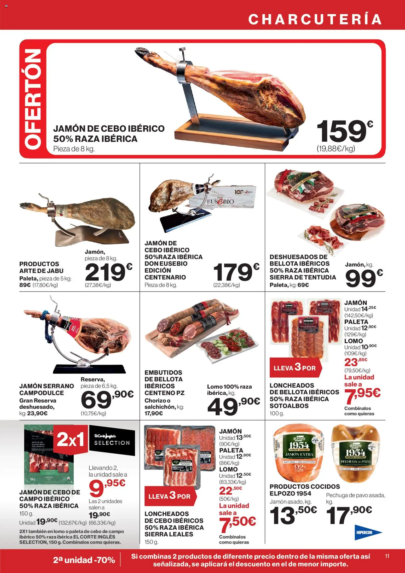 Hipercor catálogo │ válido desde el 12.02.2026 | Página: 11 | Productos: Jamón serrano, Jamón, Νυχτικό