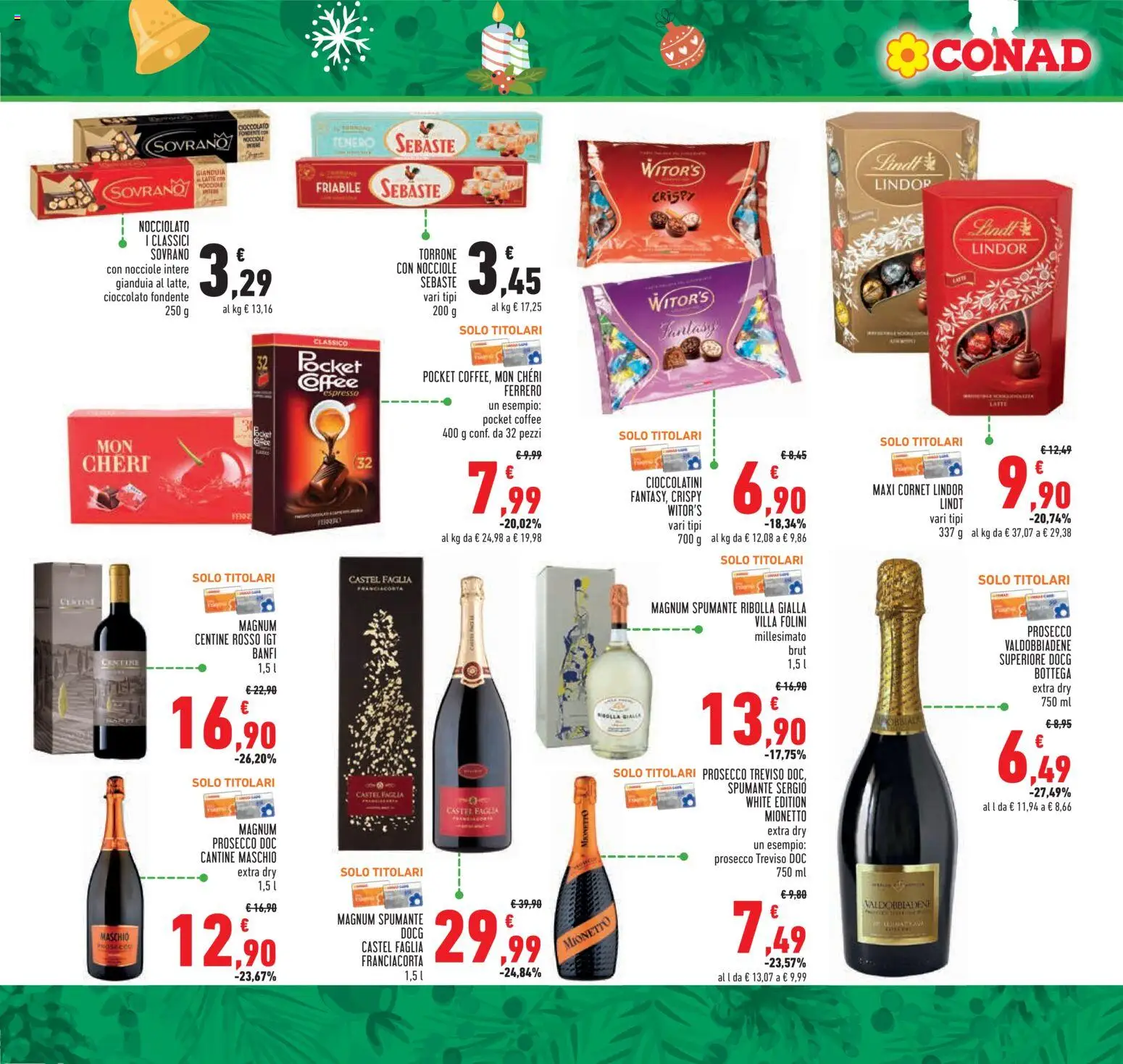 Volantino Conad del 19.11.2025 | Pagina: 11 | Prodotti: Cioccolato, Nocciole, Spumante, Cioccolatini