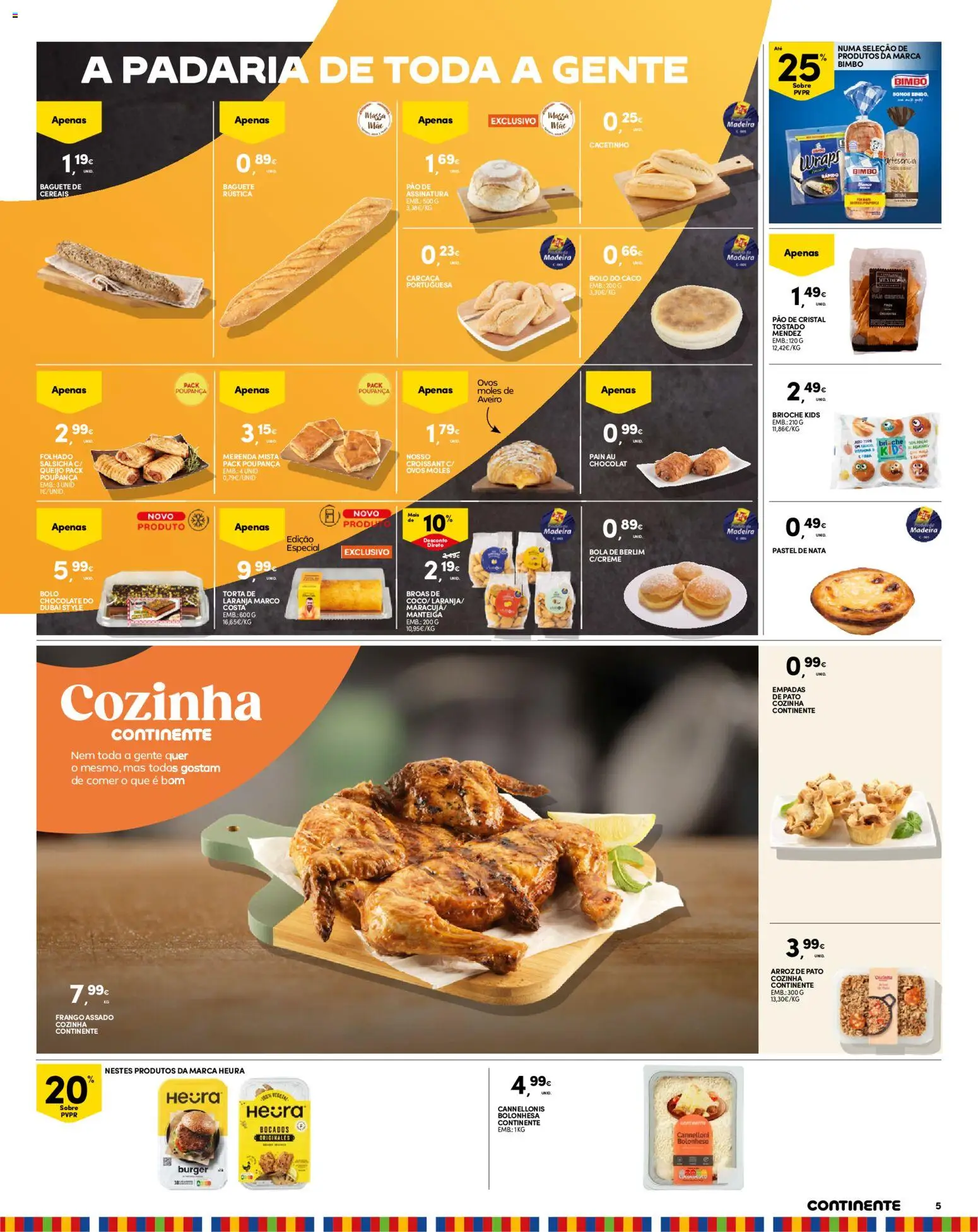 Continente - Madeira │ válido de 27.01.2026 | Página: 5 | Produtos: Padaria, Bolo, Queijo, Chocolate