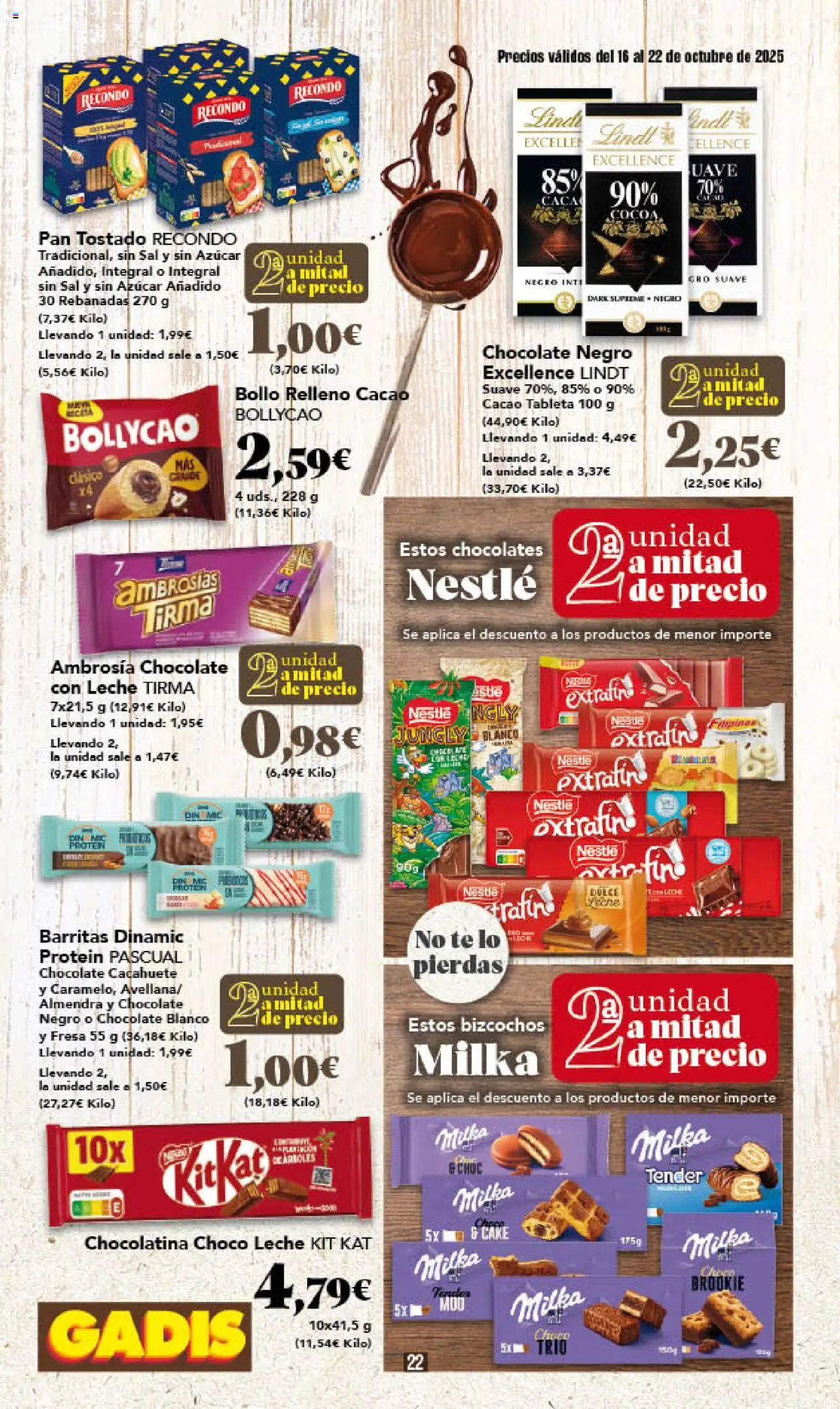 Gadis folleto │ válido desde el 16.10.2025 | Página: 22 | Productos: Chocolate, Tableta, Té, Φρυγανιές σικάλεως