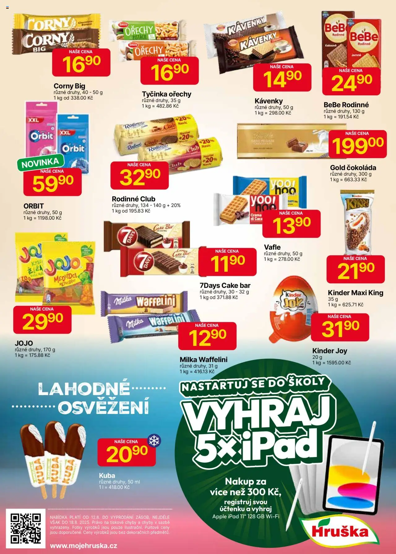 Hruška leták od 12.08.2025 | Strana: 12 | Produkty: Milka, Maxi king, Ořechy, Kinder Joy