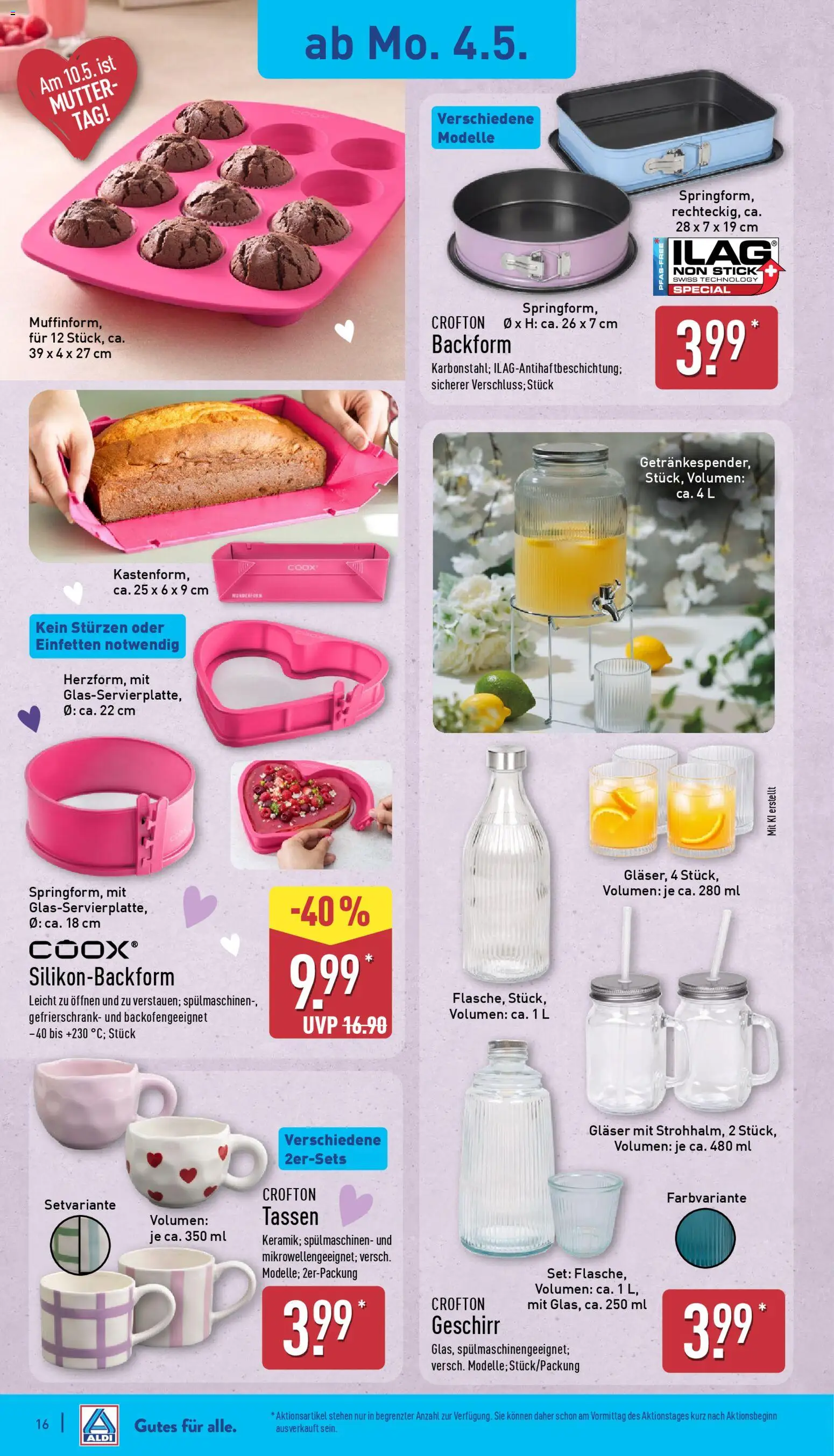 Aldi Prospekt 	 – gültig ab 04.05.2026 | Seite: 16 | Produkte: Gefrierschrank