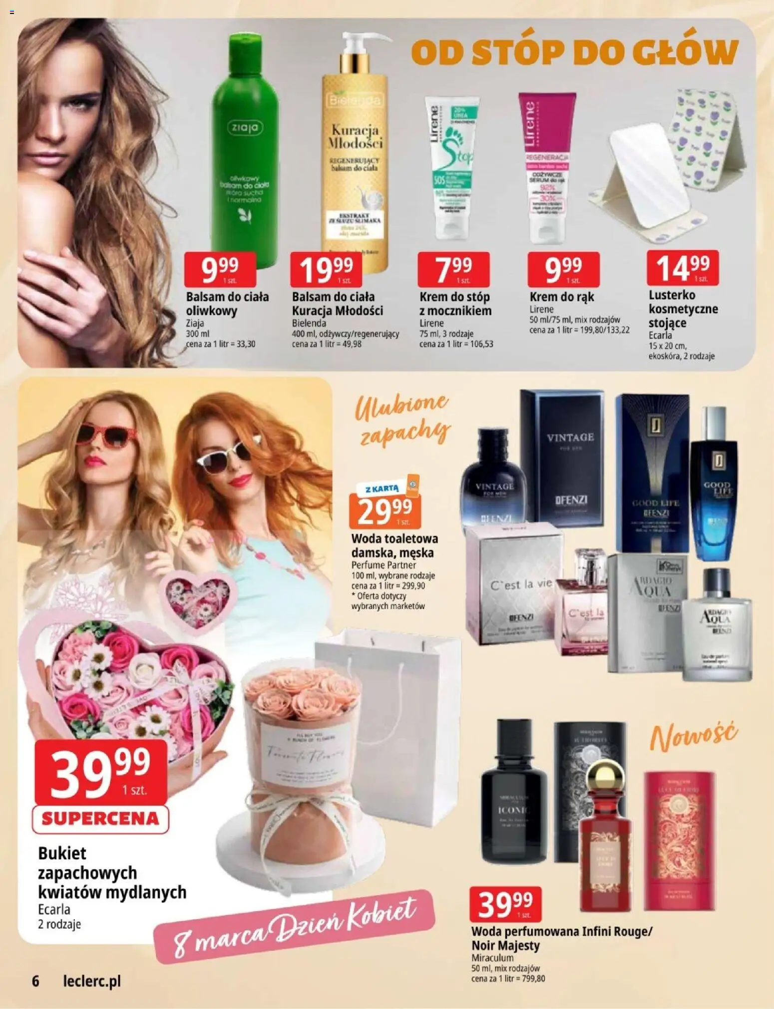E.Leclerc gazetka - Zielona Góra od 03.03.2026 | Strona: 6 | Produkty: Krem do rąk, Krem, Woda, Krem do stóp