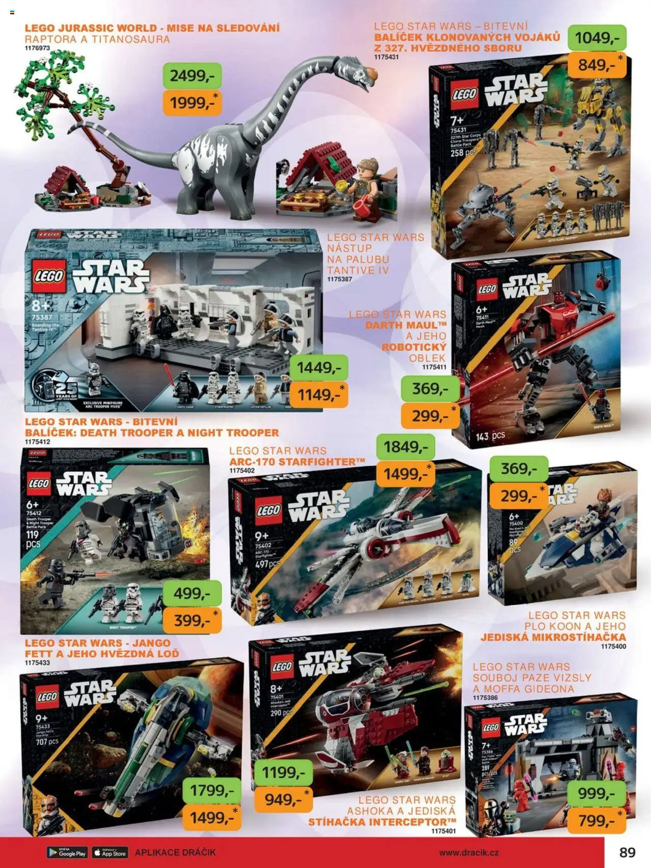 Dráčik leták od 03.10.2025 | Strana: 89 | Produkty: LEGO, Oblek