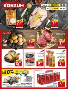Konzum HR Akciós újság - amely érvényes a következő dátumtól: 22.10.2025