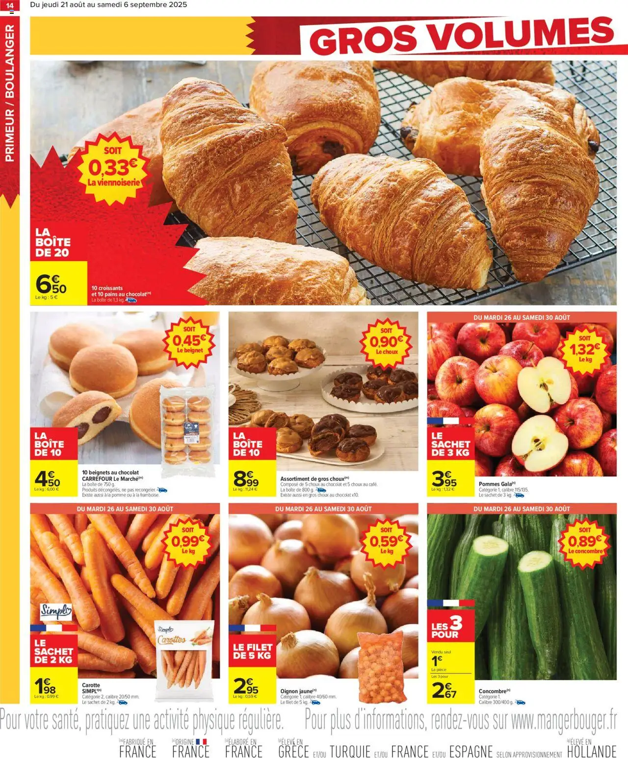  | Page: 16 | Produits: Concombre, Oignon, Pommes, Carotte