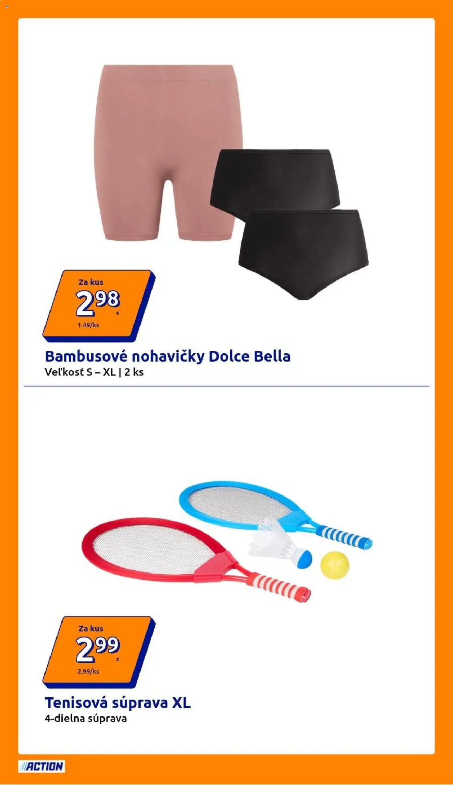 Nové Action akcie – leták je platný od 08.04.2026 | Strana: 18 | Produkty: Nohavičky