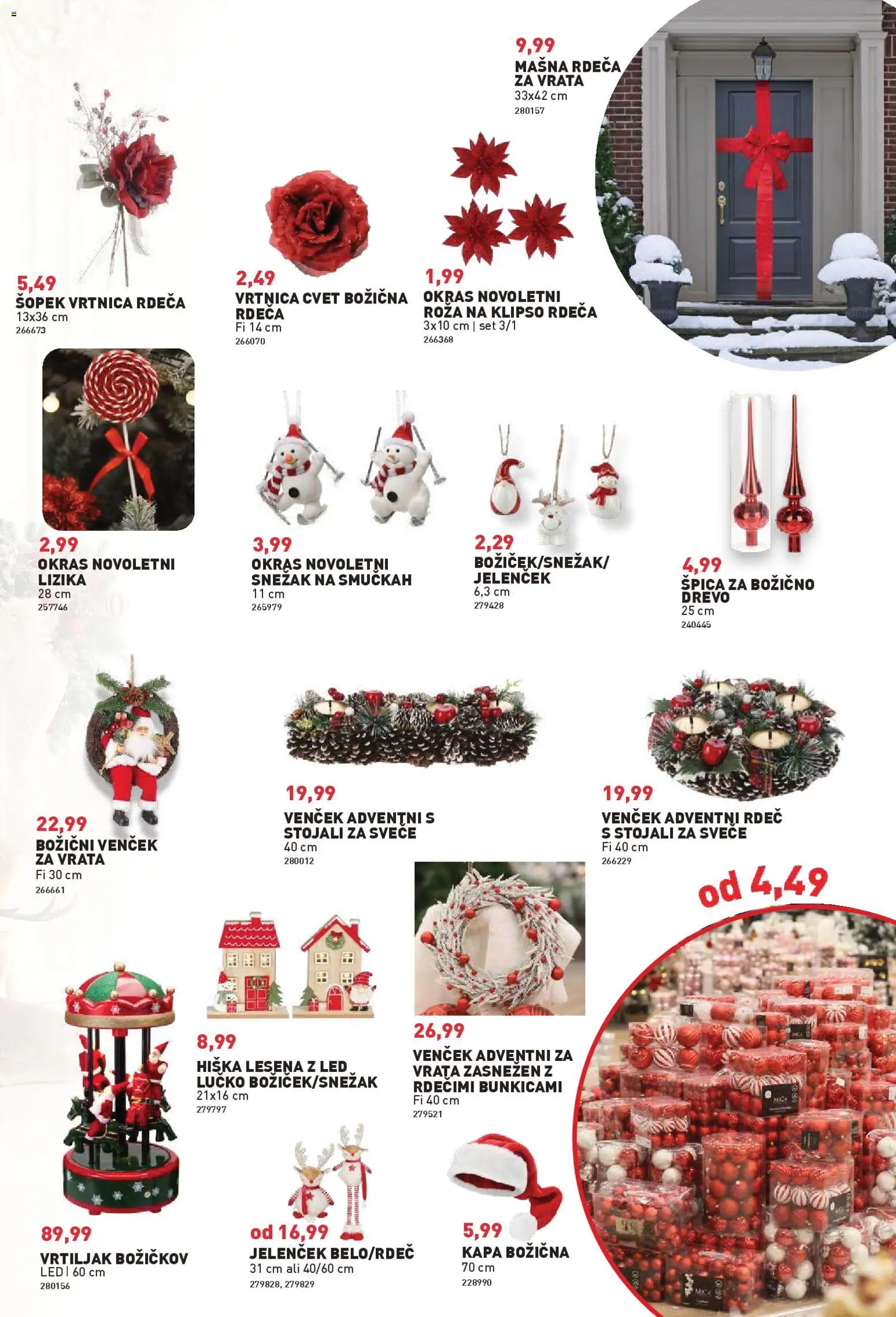 Novi Inpos katalog ponudbe – veljaven od 13.11.2025 | Stran: 3 | Izdelki: Šopek, Svece, Vrata, Kapa