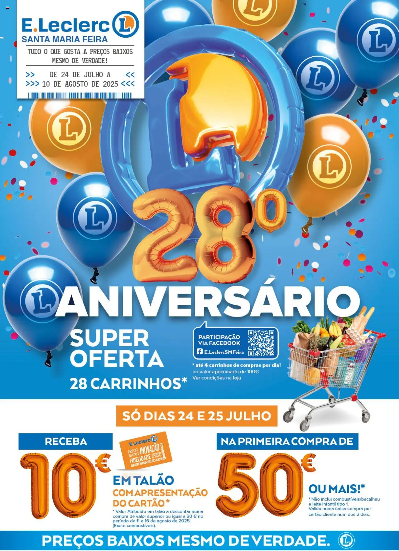 E.Leclerc - Aniversário Santa Maria da Feira │ válido de 24.07.2025 | Página: 1 | Produtos: Leite infantil, Leite