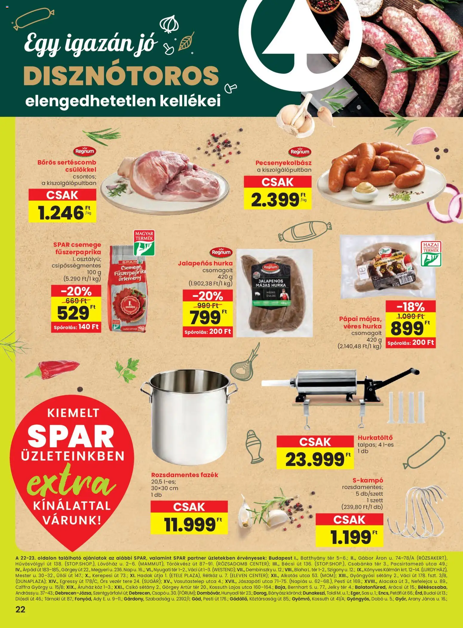 Spar akciós ujság - amely érvényes a következő dátumtól: 08.01.2026 | Oldal: 3 | Termékek: Jalapenos, Sertéscomb, Hurka