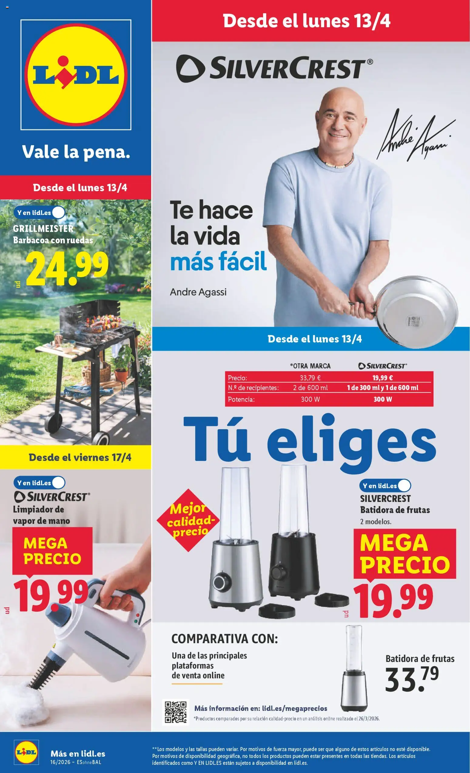 Lidl folleto de bazar │ válido desde el 13.04.2026 | Página: 1 | Productos: Té, Barbacoa, Batidora