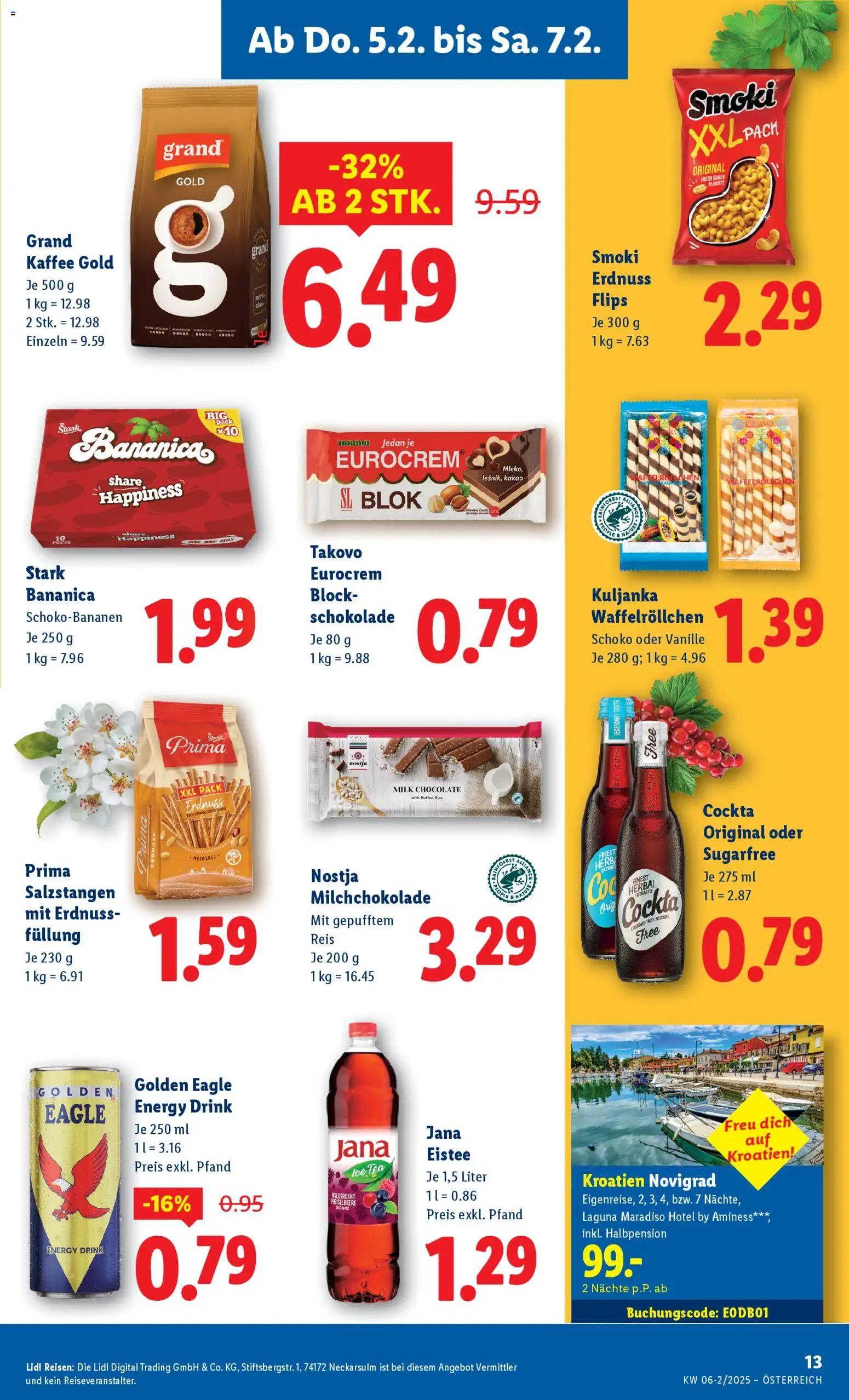 Lidl Flugblatt - Oberpullendorf, Güssing, Oberwart gültig ab 05.02.2026 | Seite: 17 | Produkte: Kaffee, Schokolade, Reis