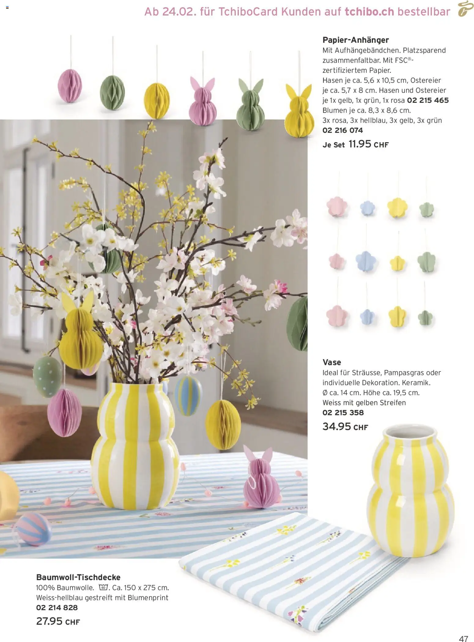 Tchibo Aktionen – gültig ab 24.02.2026 | Seite: 47 | Produkte: Vase
