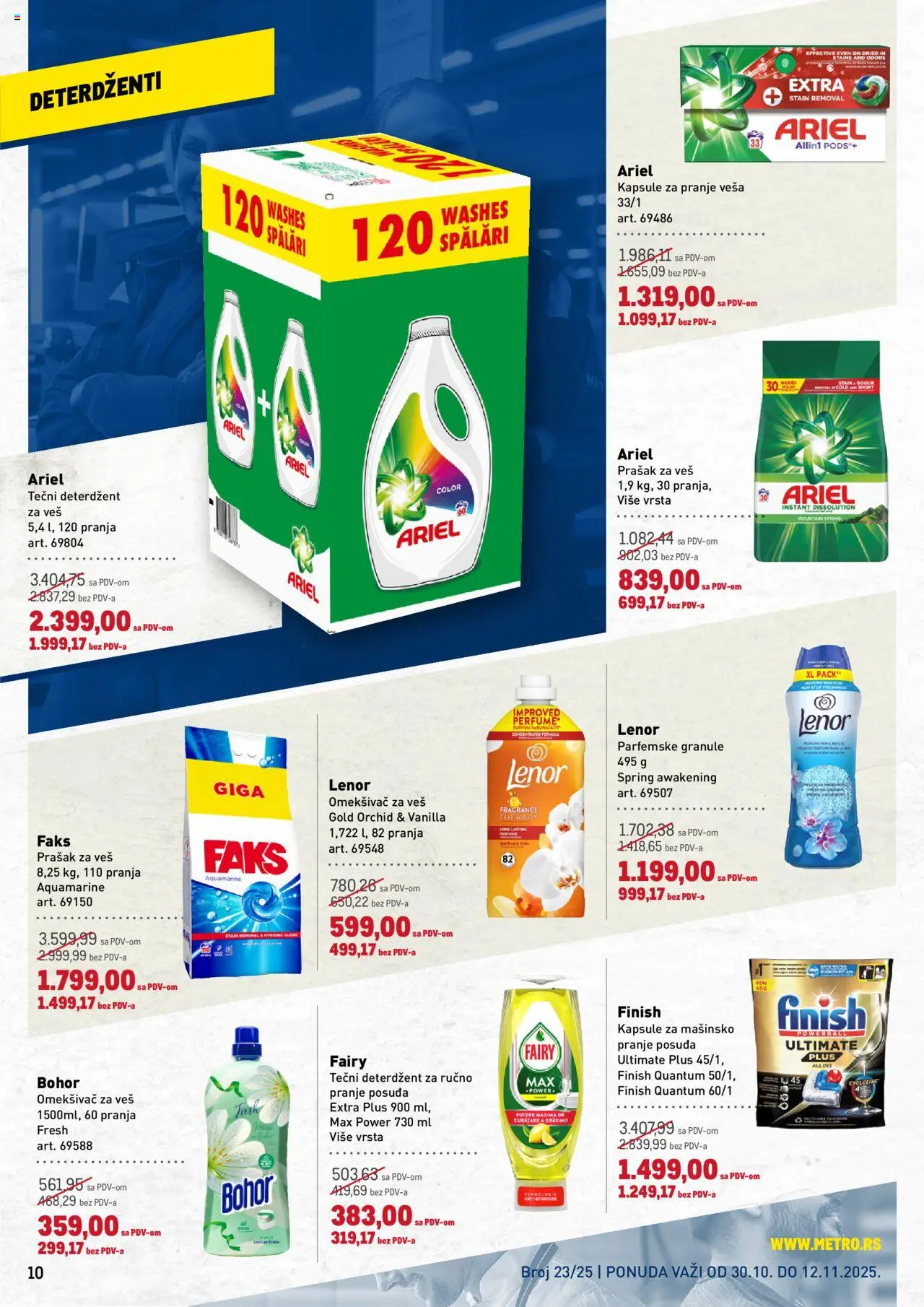 Metro katalog - važi od 30.10.2025 | Strana: 10 | Proizvode: Tečni deterdžent, Ariel, Kapsule, Omekšivač za veš