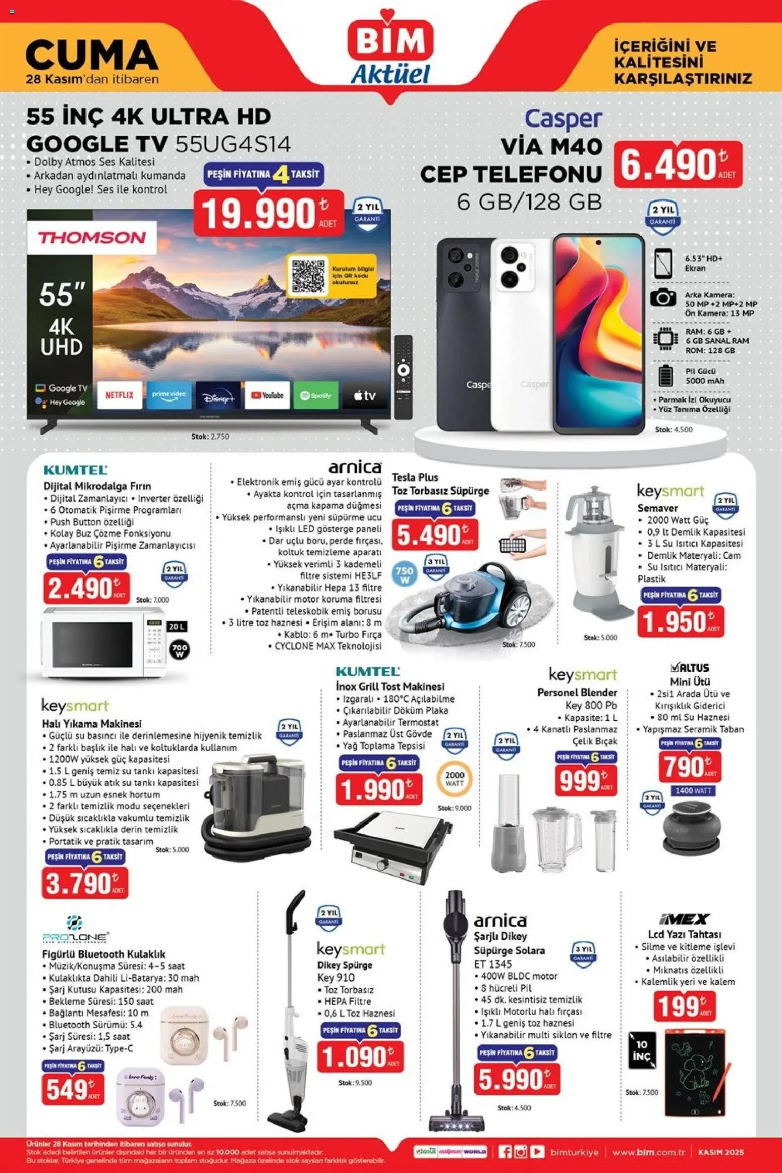 BİM Katalog Cuma - 28.11.2025 tarihinden itibaren geçerlidir | Sayfa: 2