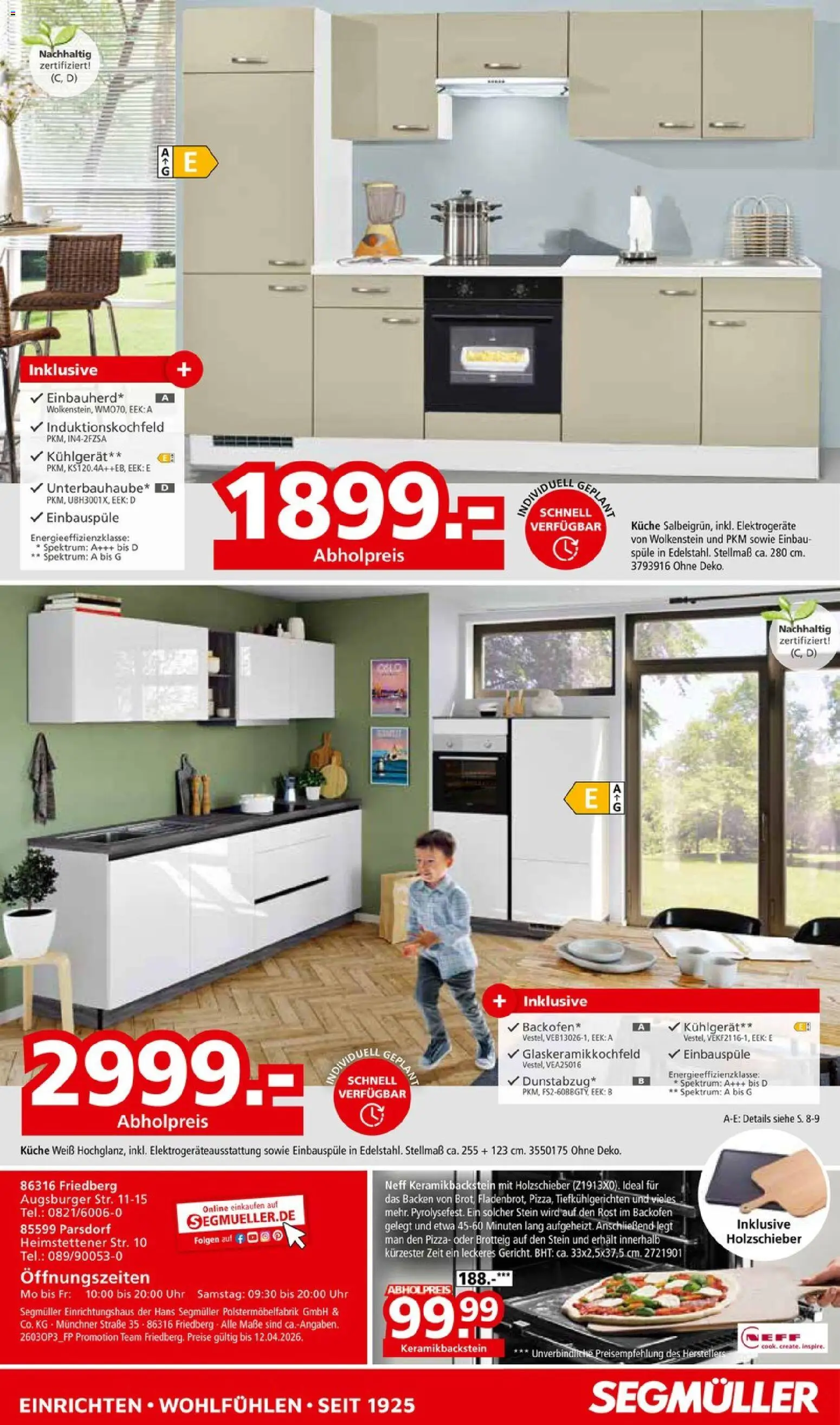 Segmüller Küchen Spezial – gültig ab 16.02.2021 | Seite: 30 | Produkte: Neff, Küche, Backofen, Pizza