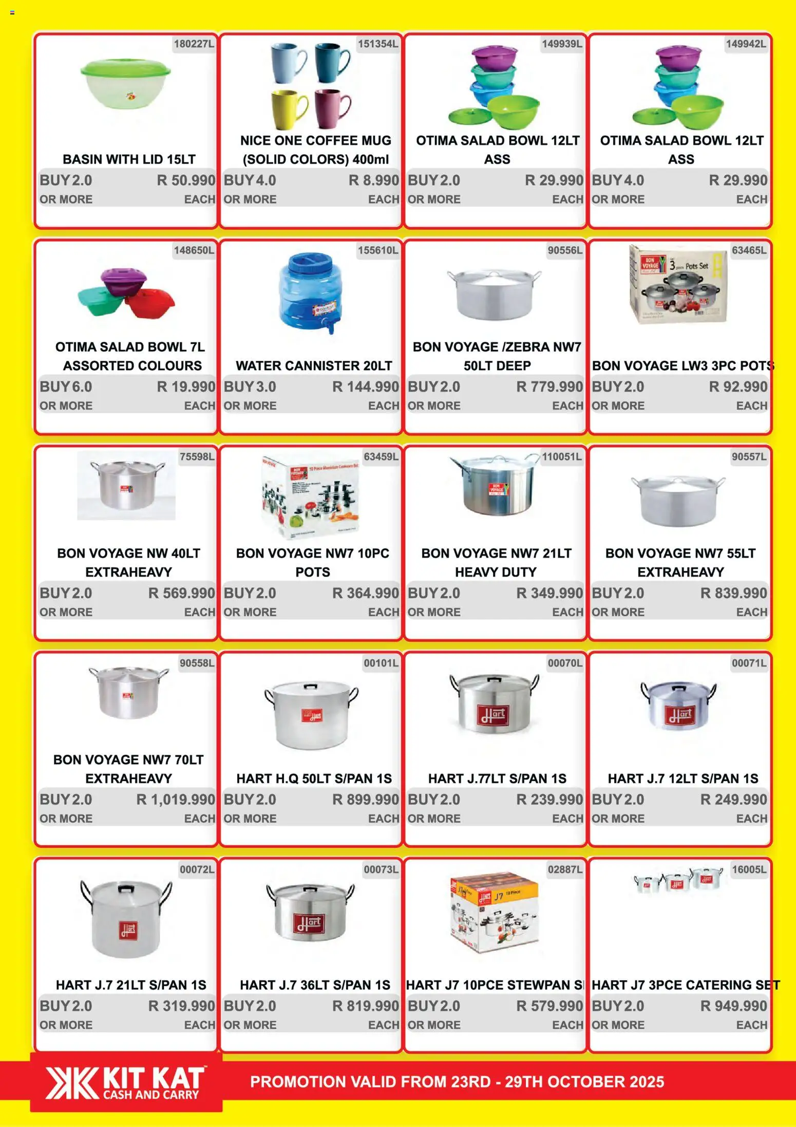 New KIT KAT Cash & Carry catalogue – valid from 23.10.2025 | Page: 34 | Products: Cannister, Bowl, Basin, Salad