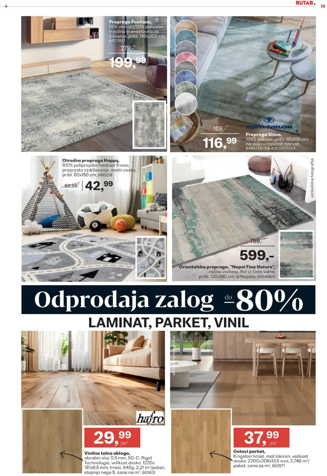 Rutar katalog │ velja od 20.08.2025 | Stran: 19 | Izdelki: Preproga