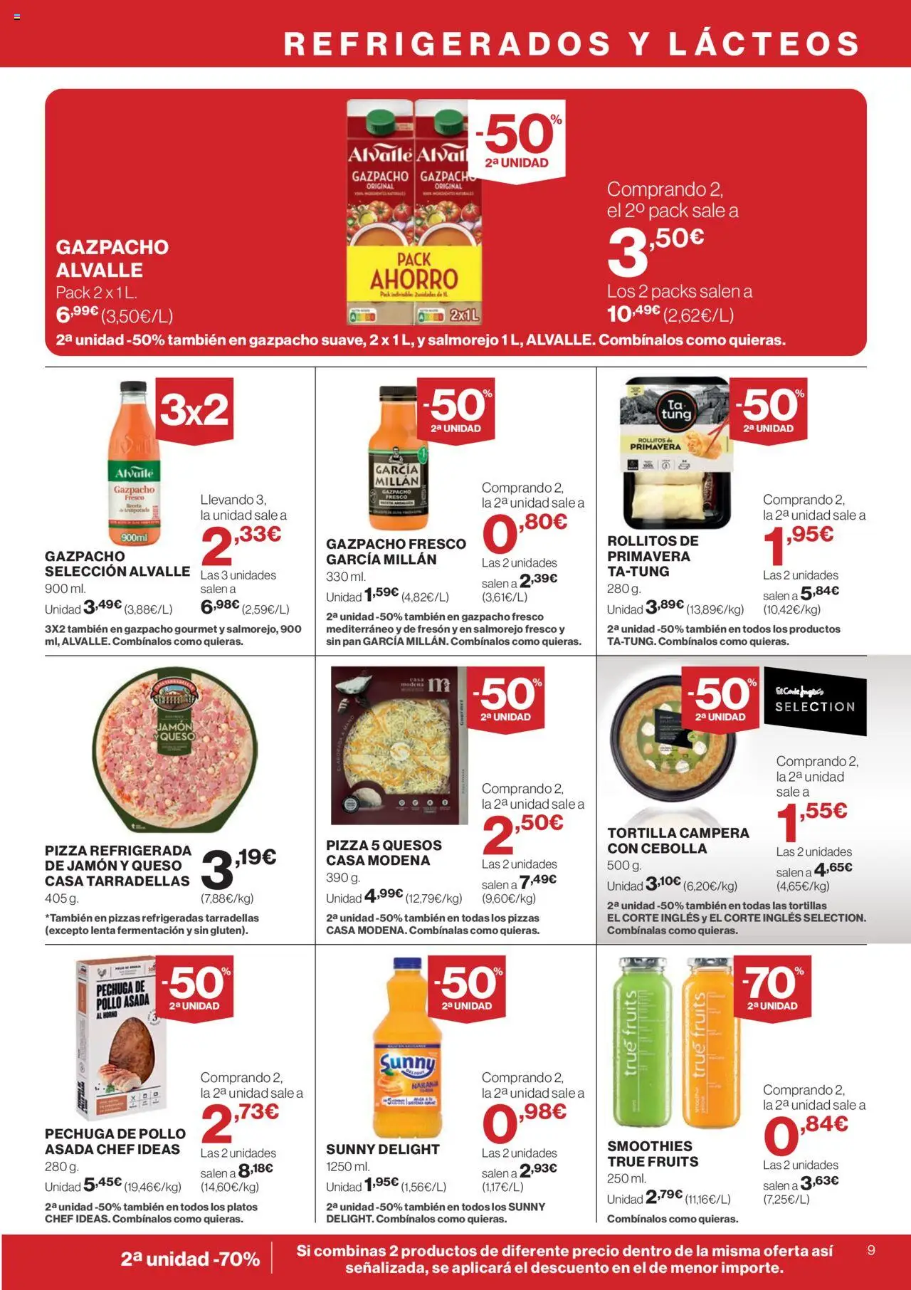 Supercor folleto │ válido desde el 31.07.2025 | Página: 9 | Productos: Queso, Pan, Pizza, Gazpacho