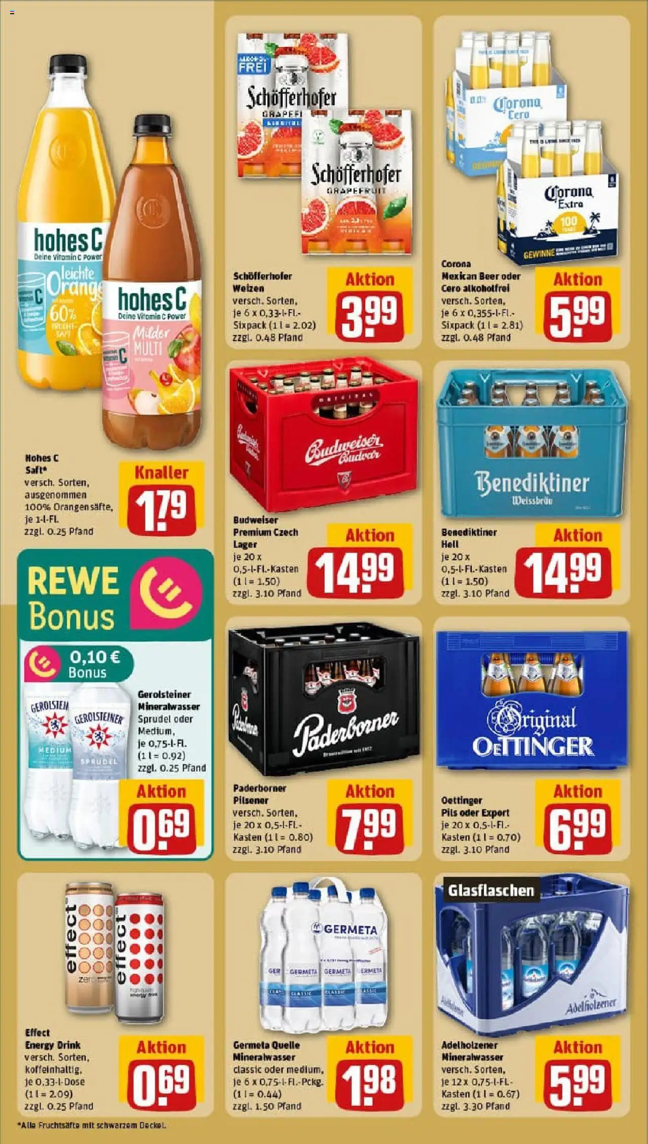Rewe prospekt Schauenburg / Hoof	 - gültig ab dem 06.07.2025 | Seite: 14 | Produkte: Pils, Adelholzener, Grapefruit, Budweiser