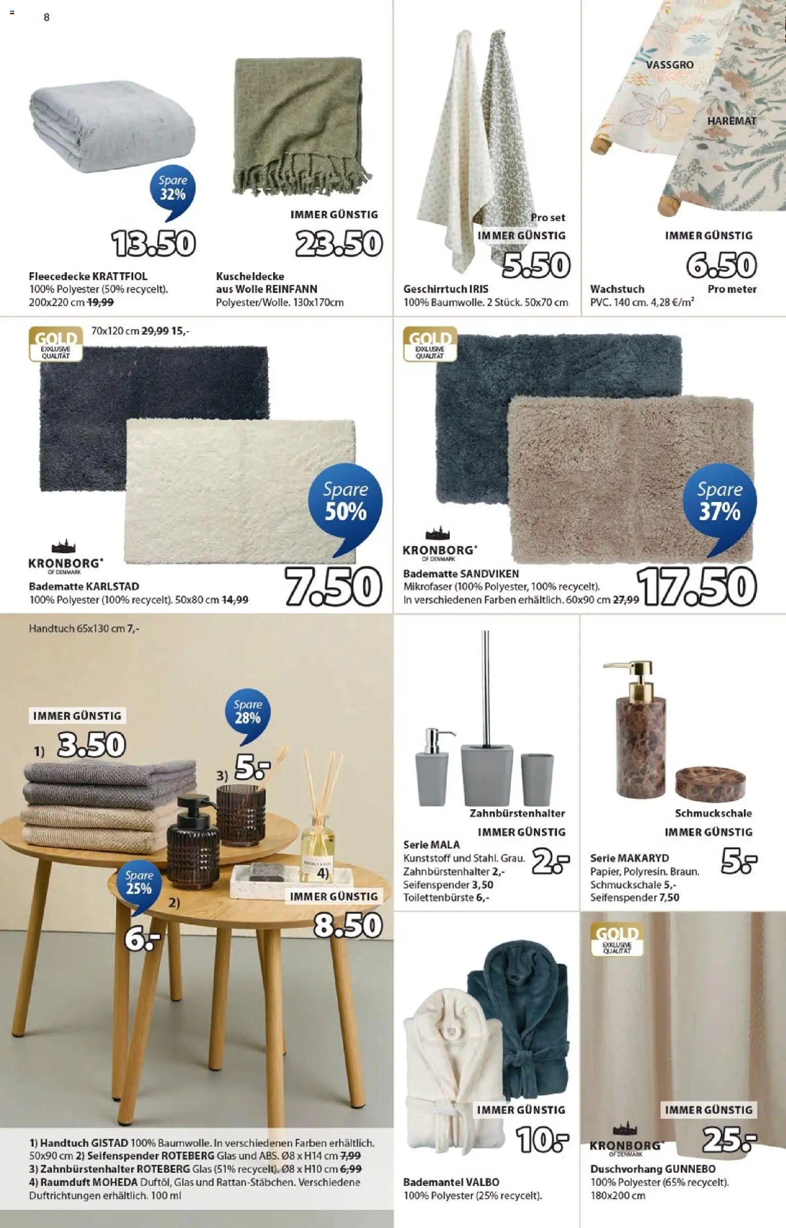 JYSK Angebote gültig ab 01.12.2025 | Seite: 8 | Produkte: Bademantel