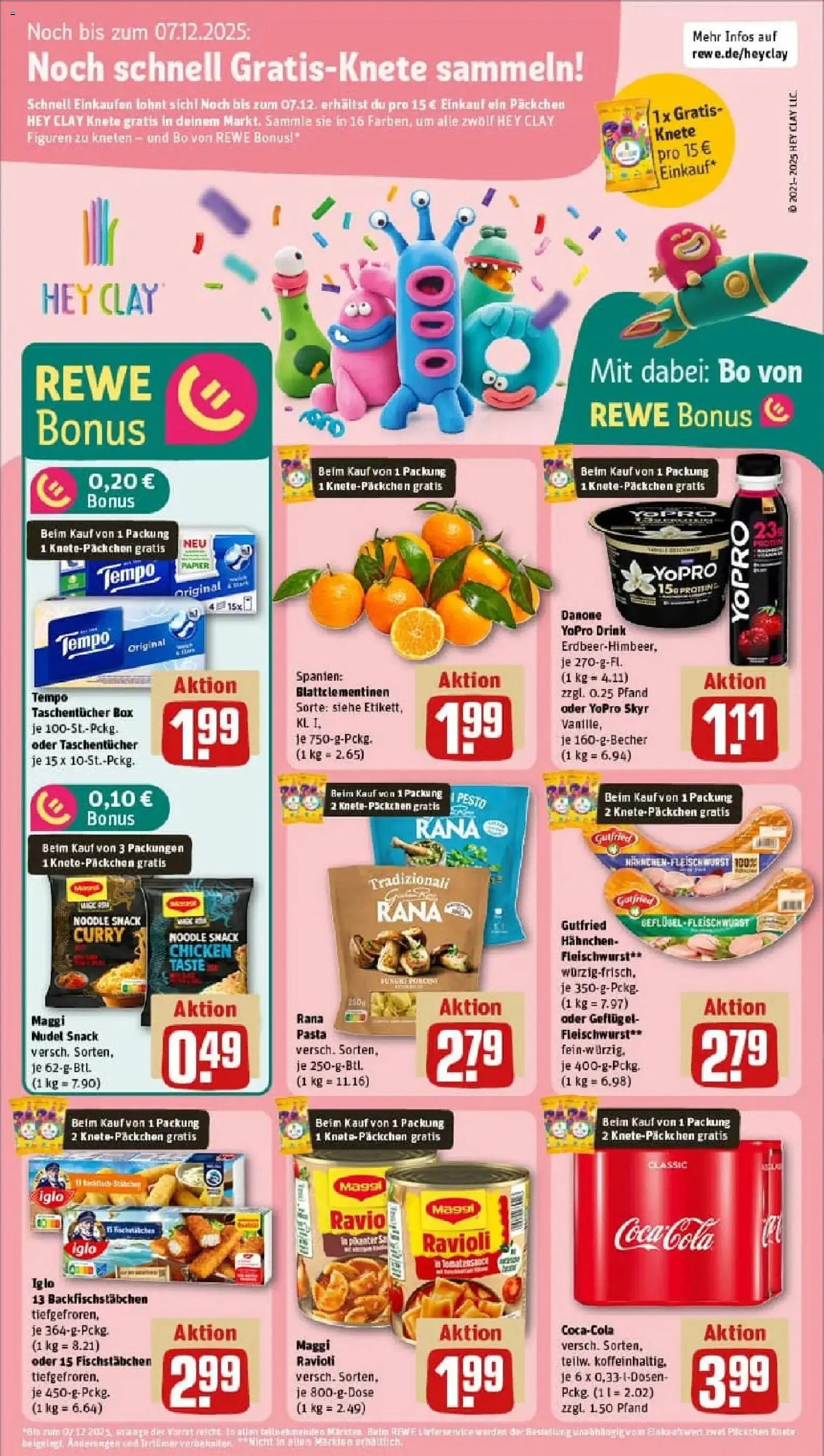 Rewe prospekt Berlin / Lichtenberg	 – gültig ab 23.11.2025 | Seite: 21 | Produkte: Hahnchen, Iglo, Fischstabchen, Tempo