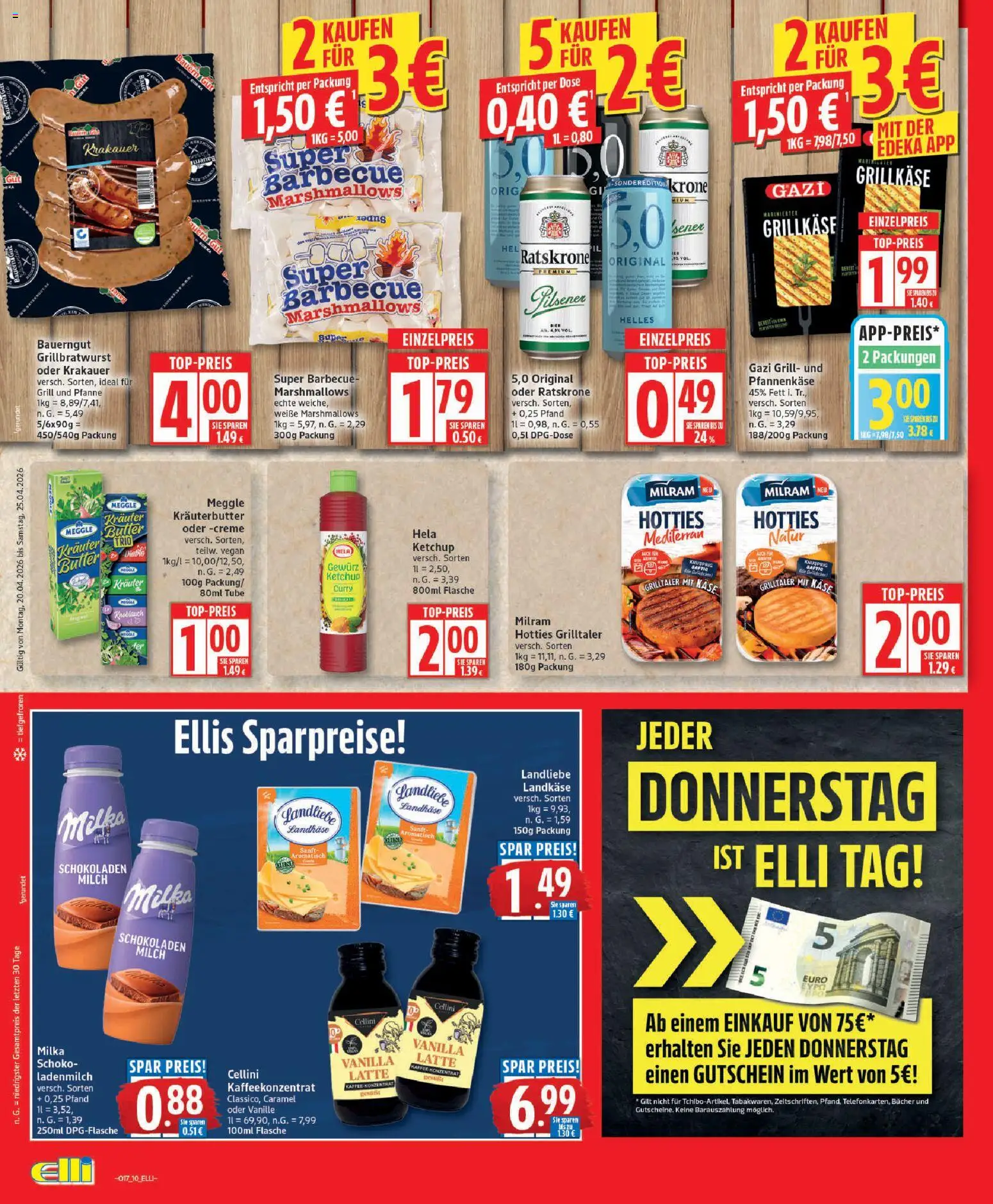 Elli Markt Prospekt 	 – gültig ab 20.04.2026 | Seite: 10 | Produkte: Kräuterbutter, Knoblauch, Ketchup, Meggle butter