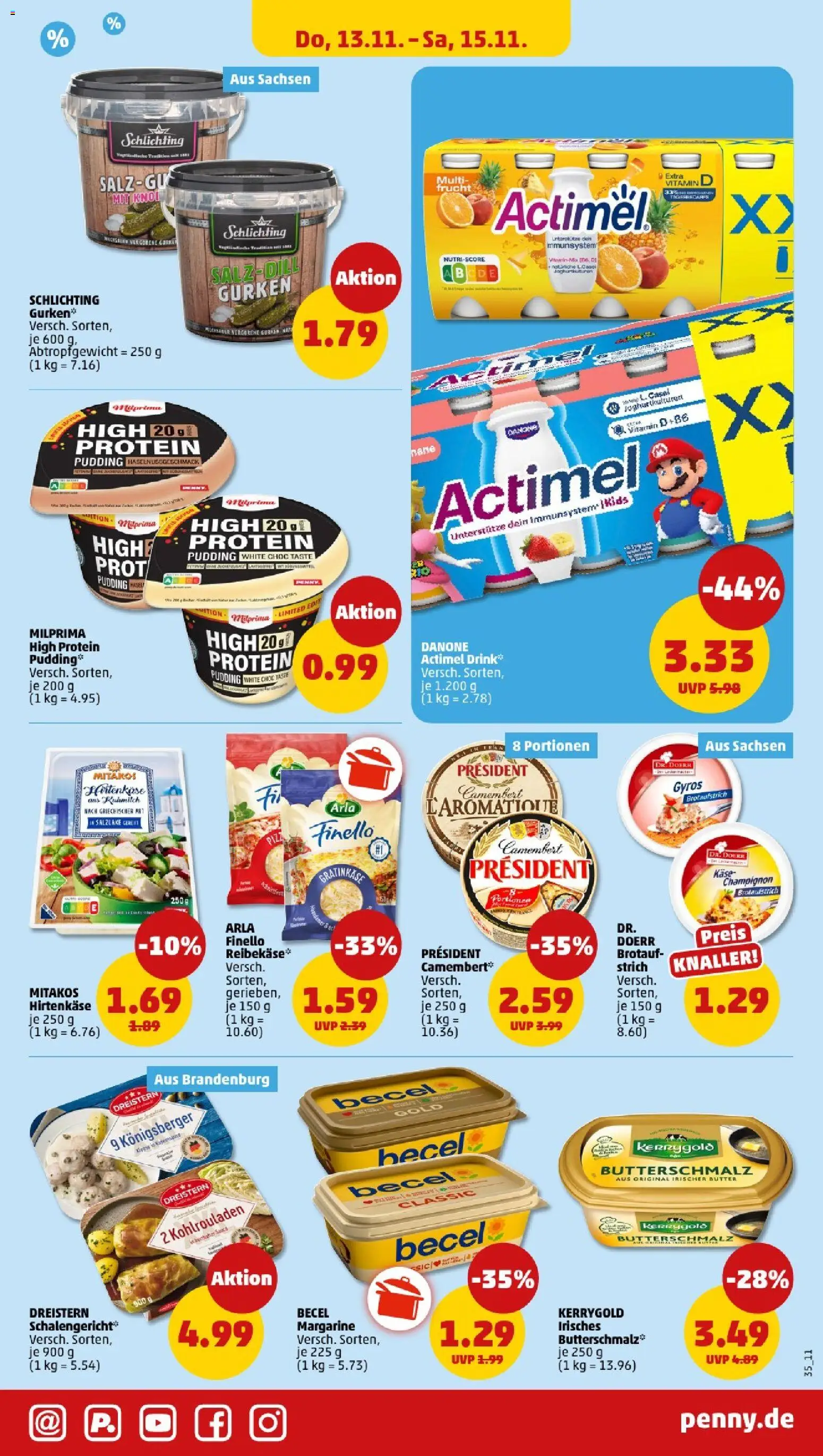 Penny - Mecklenburg-Vorpommern – gültig ab 10.11.2025 | Seite: 35 | Produkte: Actimel, Butter, Becel, Dill