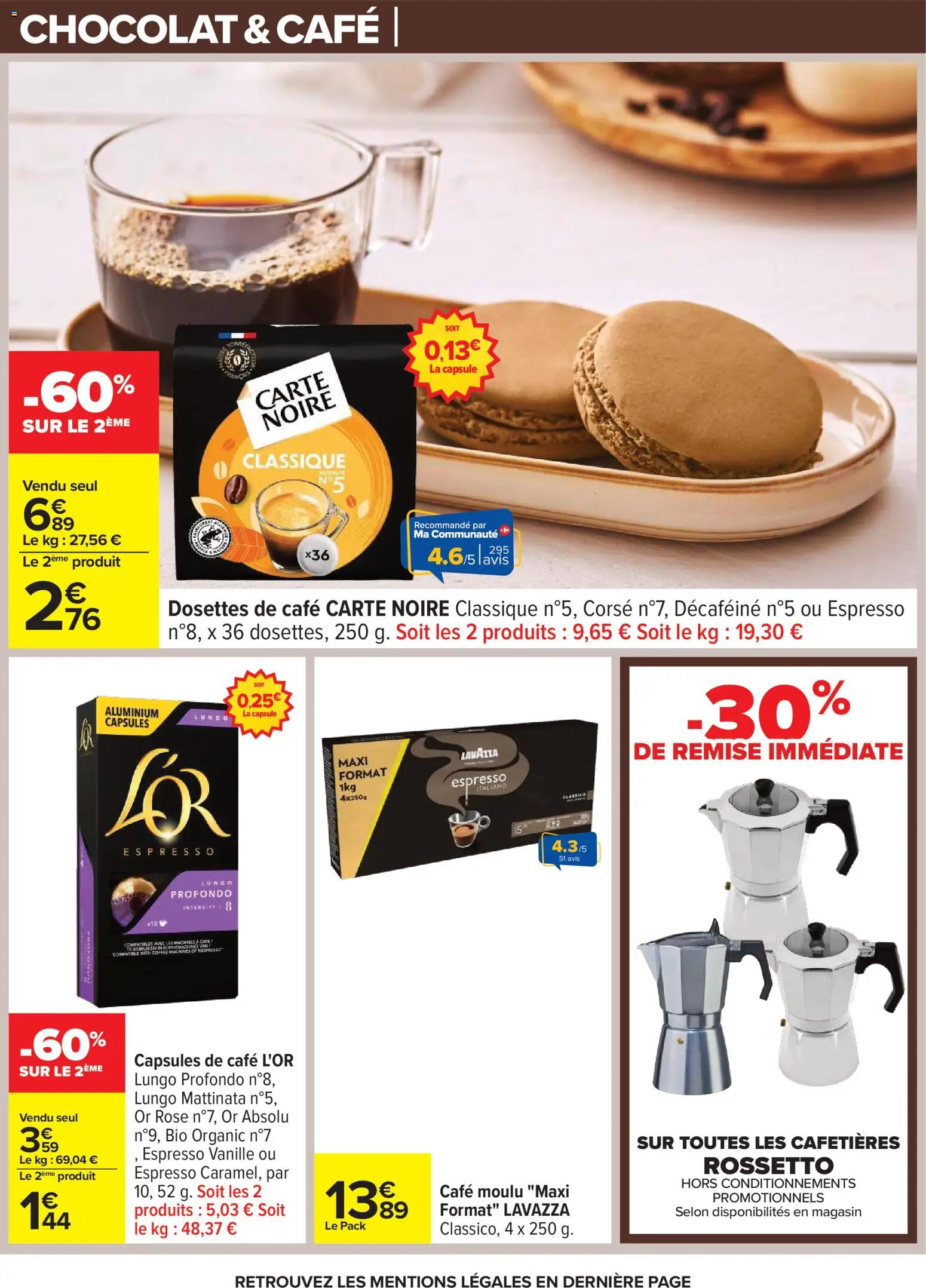 {H1} | Page: 10 | Produits: Capsules de cafe L'Or, Dosettes de café Carte Noire, Café moulu, Café
