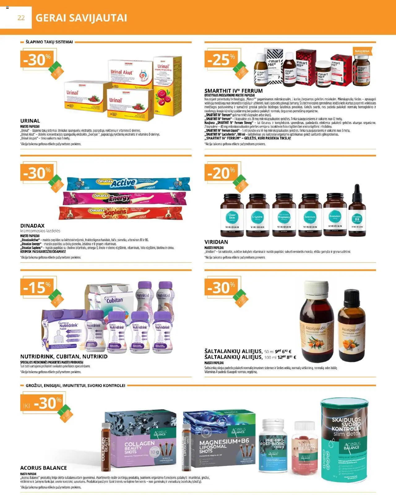 Gintarinė - Leidinys│galioja nuo 01.08.2025 | Puslapis: 22 | Prekių: Aliejus