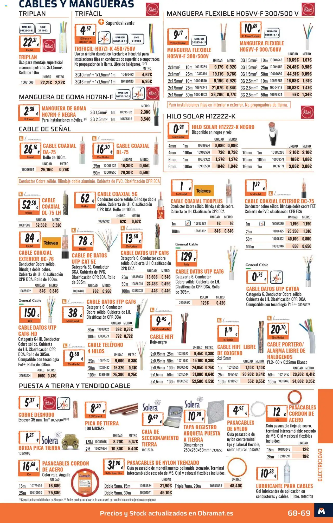 Obramat - Pamplona  │ válido desde el 10.10.2025 | Página: 69 | Productos: General, Manguera, Cable, Caja