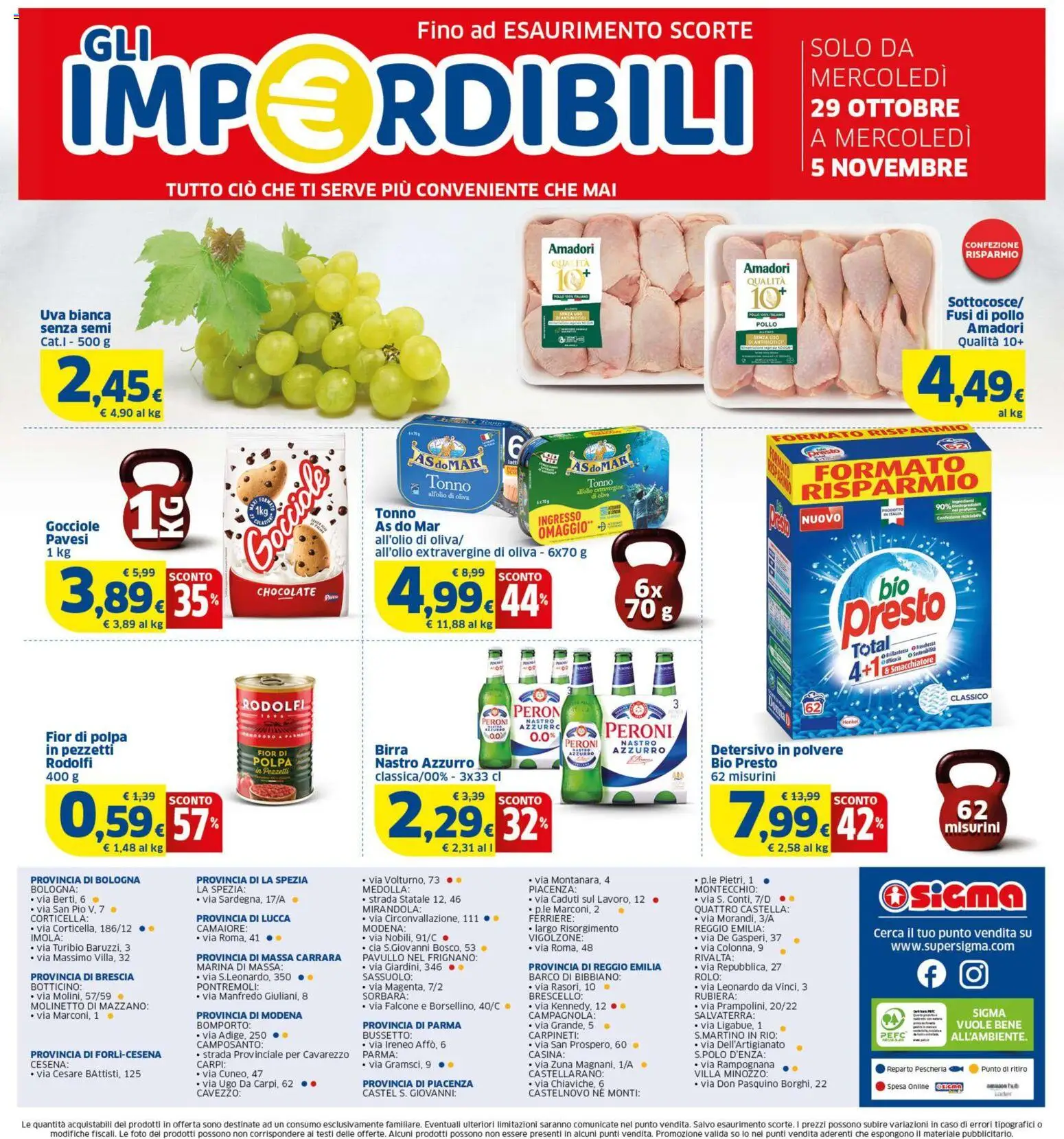 Volantino SIGMA del 22.10.2025 | Pagina: 24 | Prodotti: Birra, Detersivo in polvere, Smacchiatore, Uva