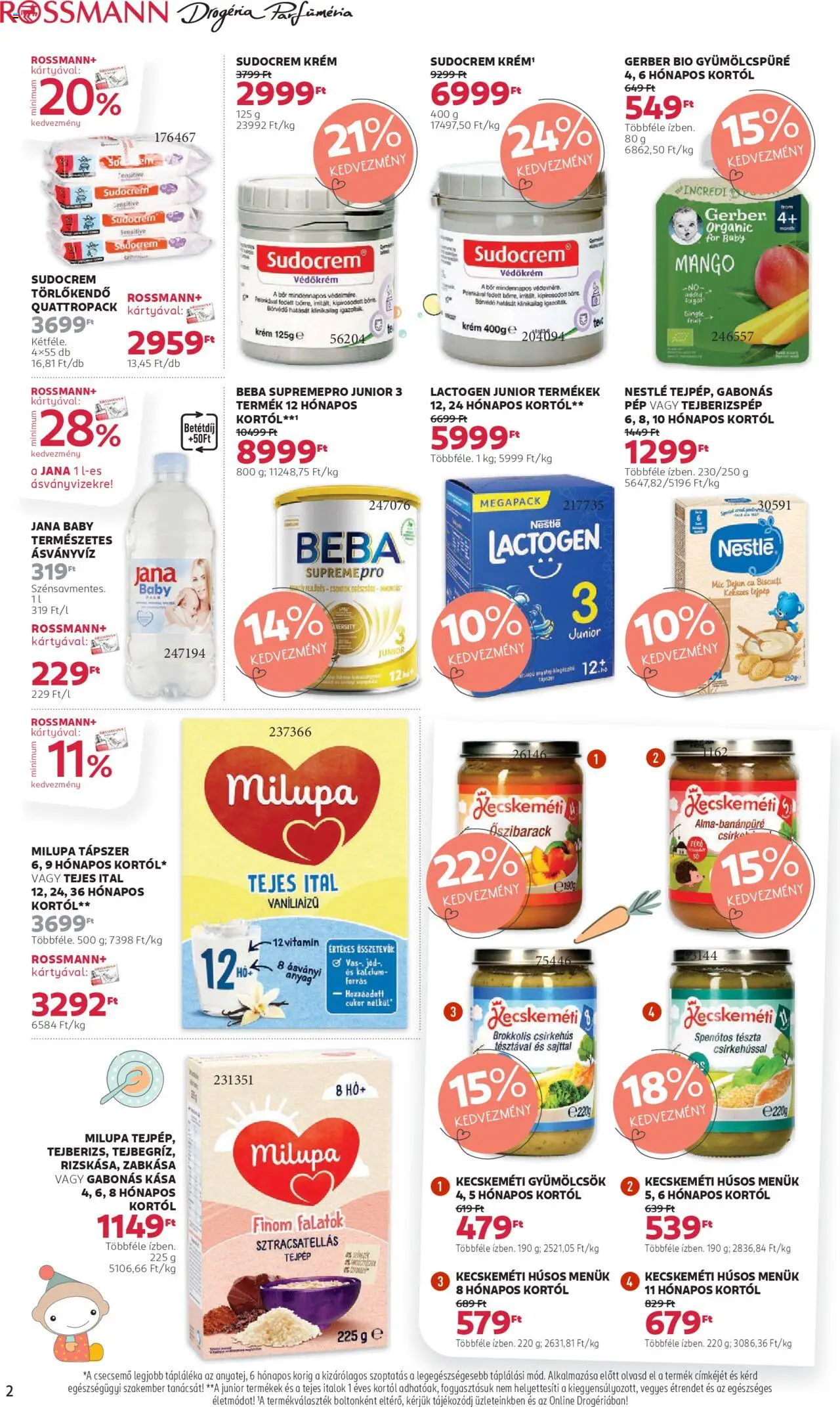 Rossmann akciós ujság - amely érvényes a következő dátumtól: 11.08.2025 | Oldal: 2 | Termékek: Törlőkendő, Zabkása, Ásványvíz, Tészta