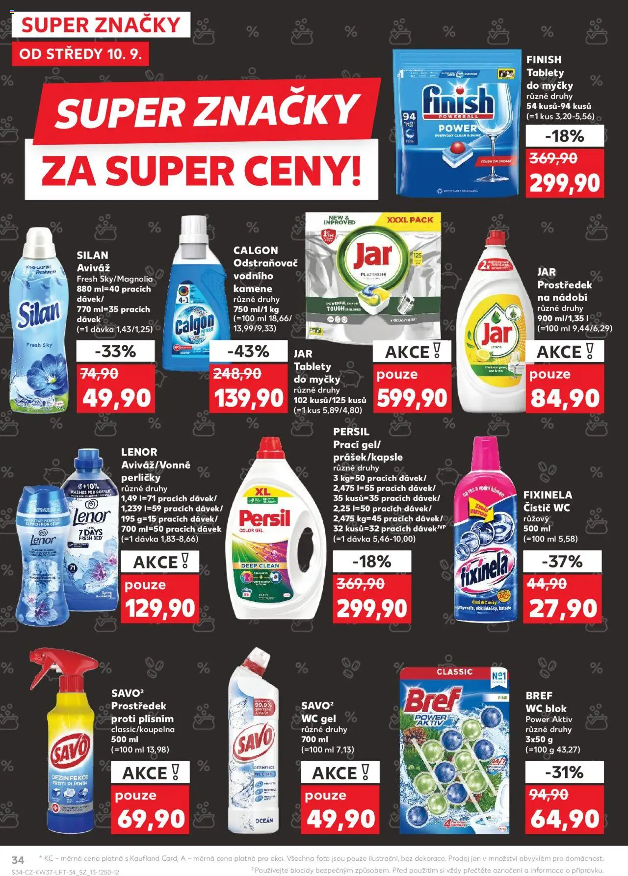 Kaufland leták od 10.09.2025 | Strana: 34 | Produkty: Lenor, Nádobí, Wc, Jar
