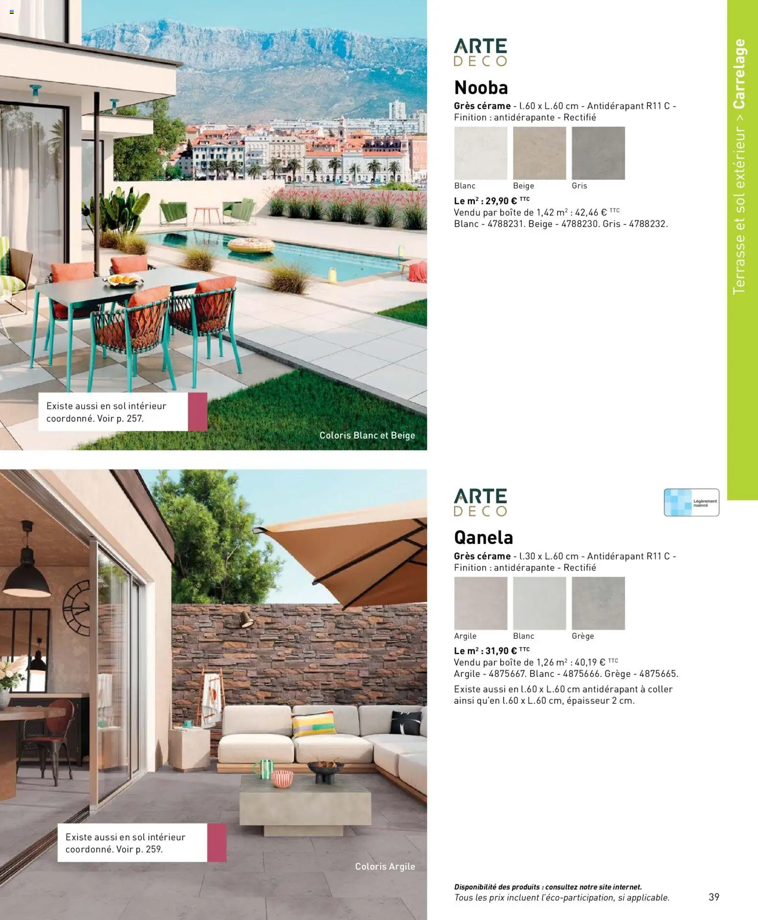 {H1} | Page: 39 | Produits: Argile