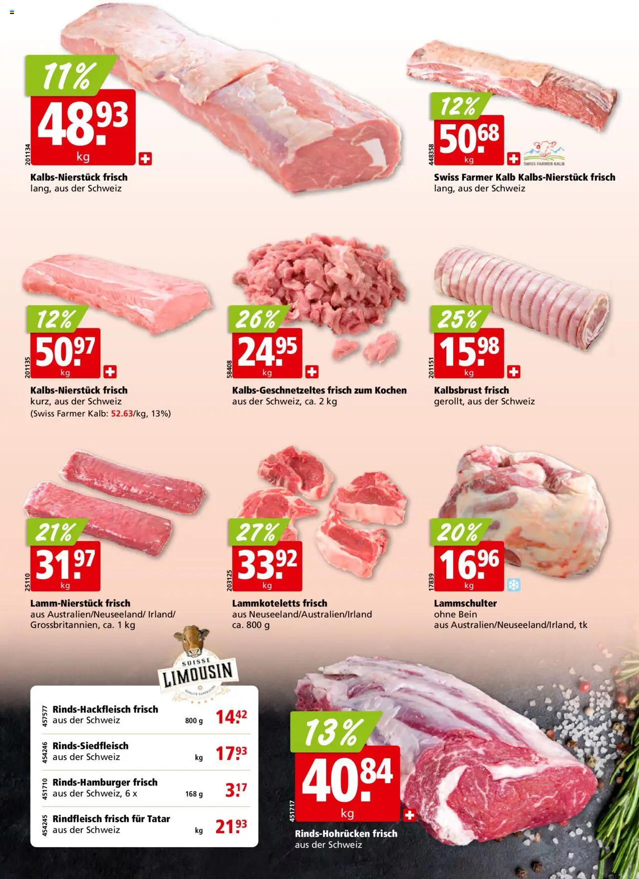 Aligro Aktionen Schlieren, Gossau SG, Frauenfeld, Rapperswil-Jona, Sargans, Bern, Brüttisellen, Pratteln, Emmen, Spreitenbach ab 25.08.2025 | Seite: 8 | Produkte: Rindfleisch