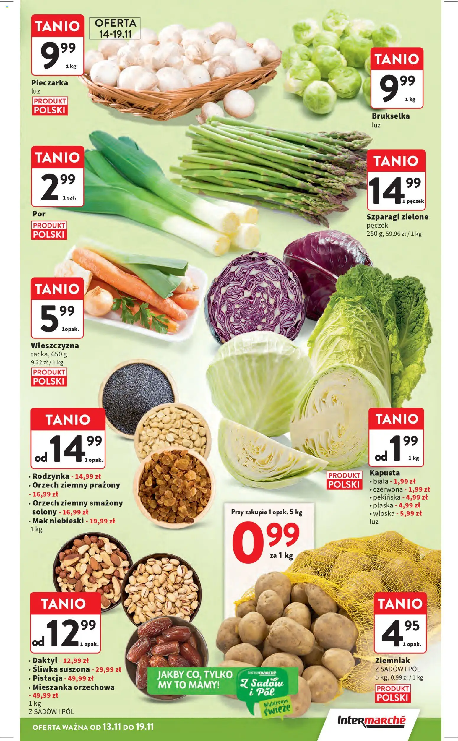 Intermarche Gazetka od 13.11.2025 | Strona: 17 | Produkty: Kapusta, Mak, Mak niebieski, Szparagi